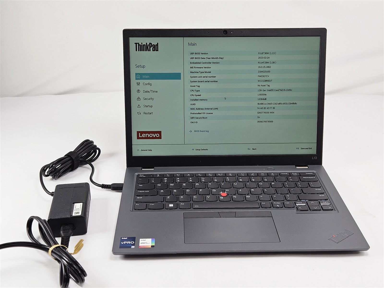ThinkPad L13 Gen 3 Lenovo i5-1245U 256GB SSD 16GB RAM 13.3″ No OS