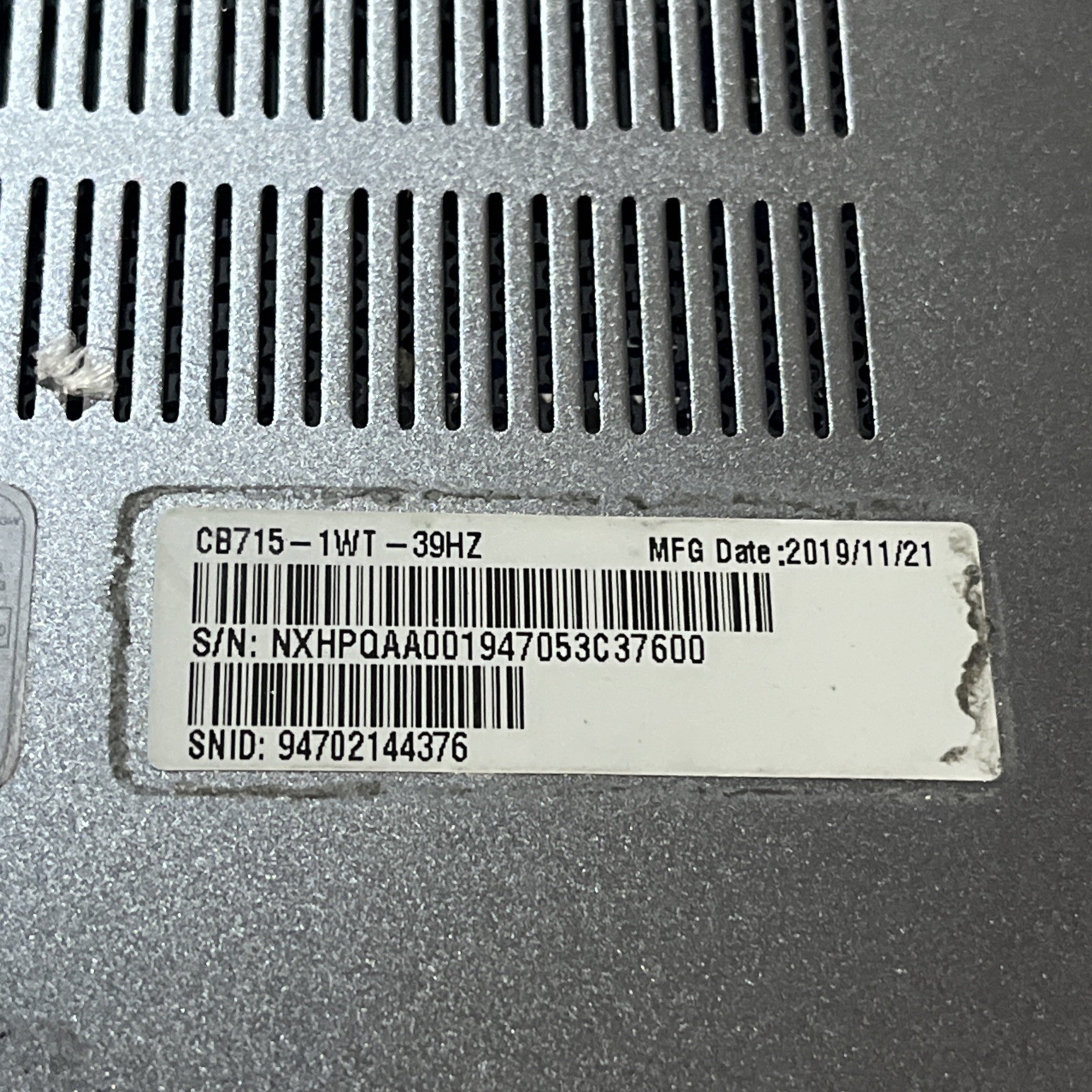 ACER CHROMEBOOK CB715-1W SERIES N18Q11