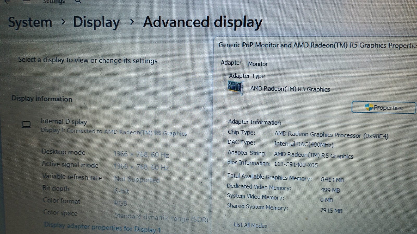 10221 Inspiron5565 Gamer w/charger.A9-9400.16GB.128GB SSD.Optical.15.6″.W11