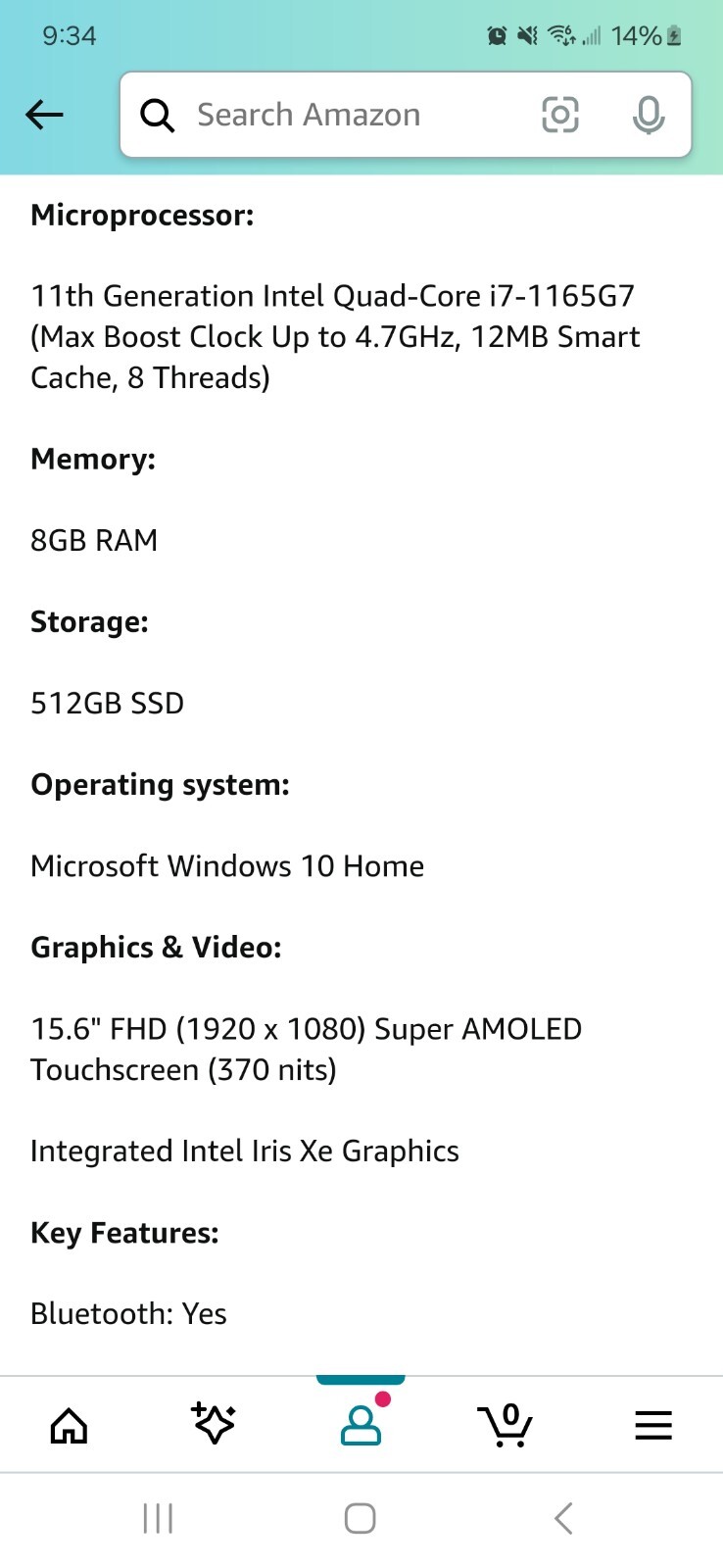 Samsung Galaxy Book Pro 360 2-in-1 Laptop 15.6″ FHD AMOLED Touchscreen (370 nits