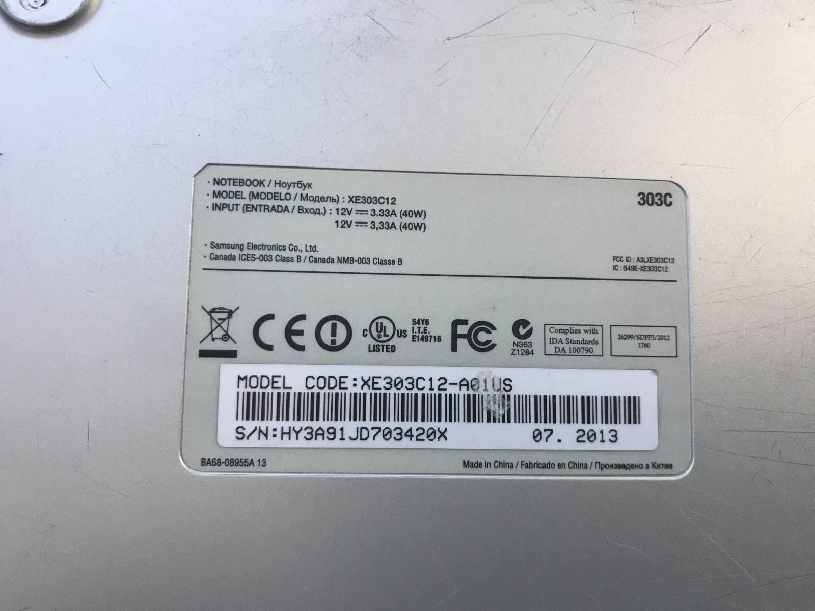 Samsung XE303C12-A01US 11.6″ 5 Dual Core 1.70GHz 2GB 16GB Chromebook