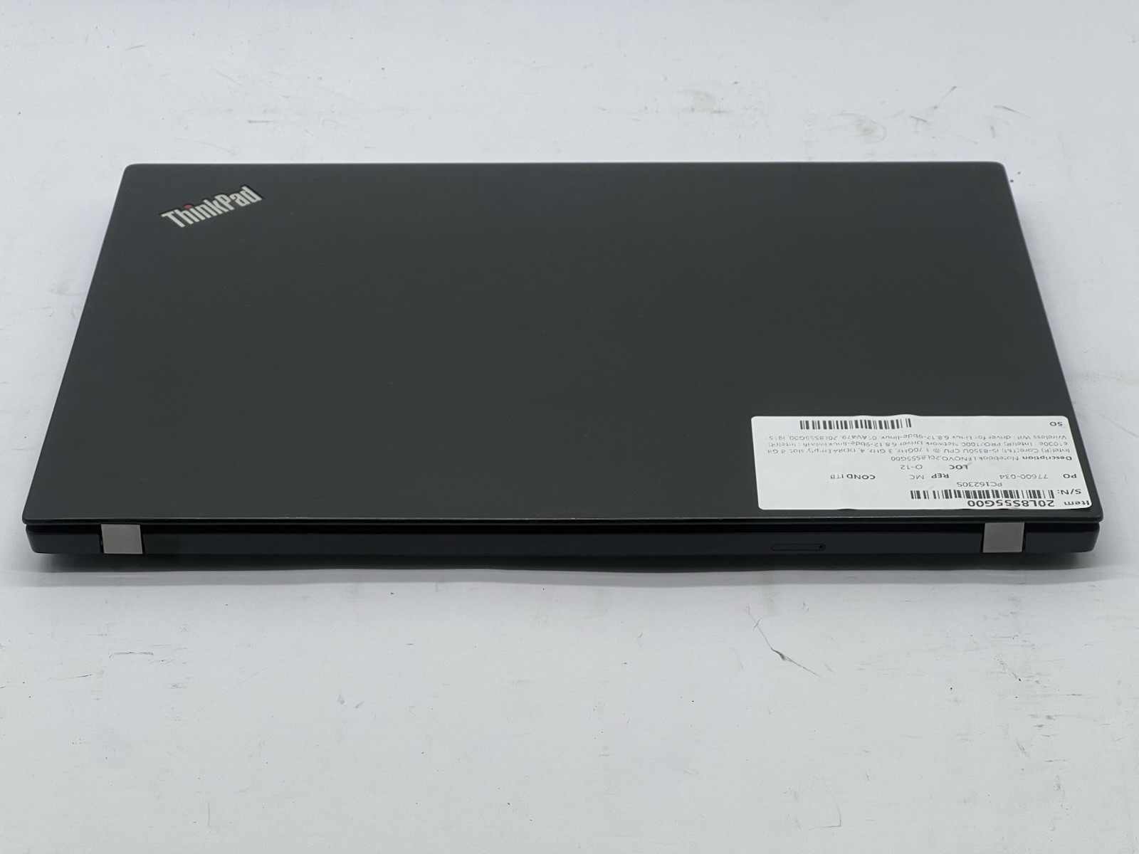 Lenovo ThinkPad T480s, i5-8350U CPU, @ 1.70GHz, 8GB RAM-No HDD/OS/Charger