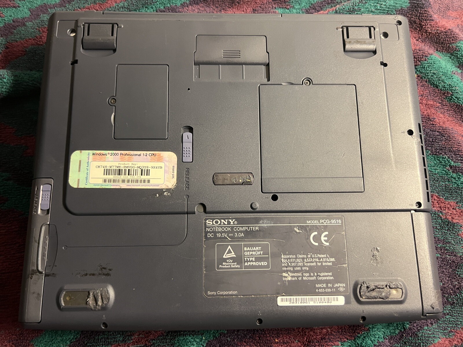 Sony PCG-FX109K Laptop Vintage Pentium III