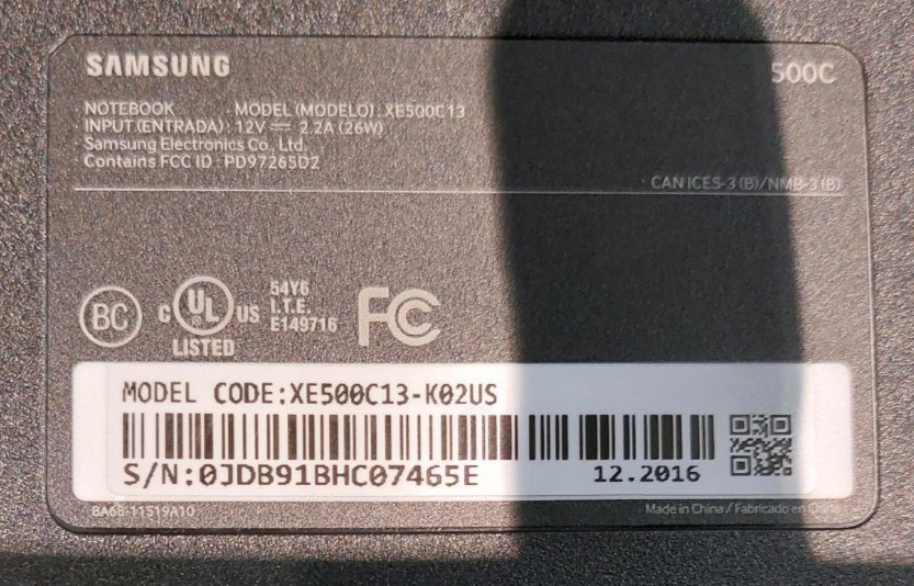 Samsung XE500C13-K02US Chromebook 4GB Ram 16GB SSD 11.6-Inch Laptop – Black