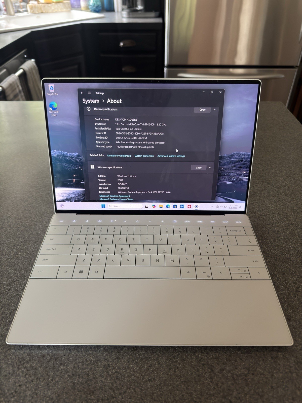 Dell XPS 13 Plus 9320 2017 i7 2.2GHz m16GB RAM 512GB SSD OLED TOUCH Silver