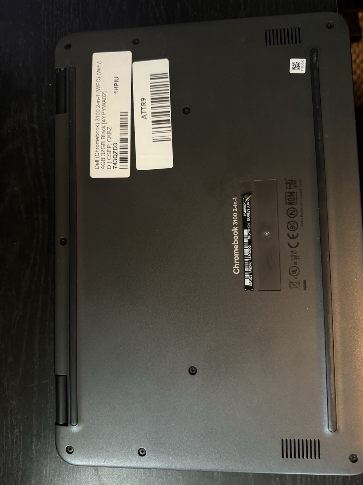 Dell Chromebook 3100 2-in-1 Touch 11.6″ Celeron N 4GB 32GB Black
