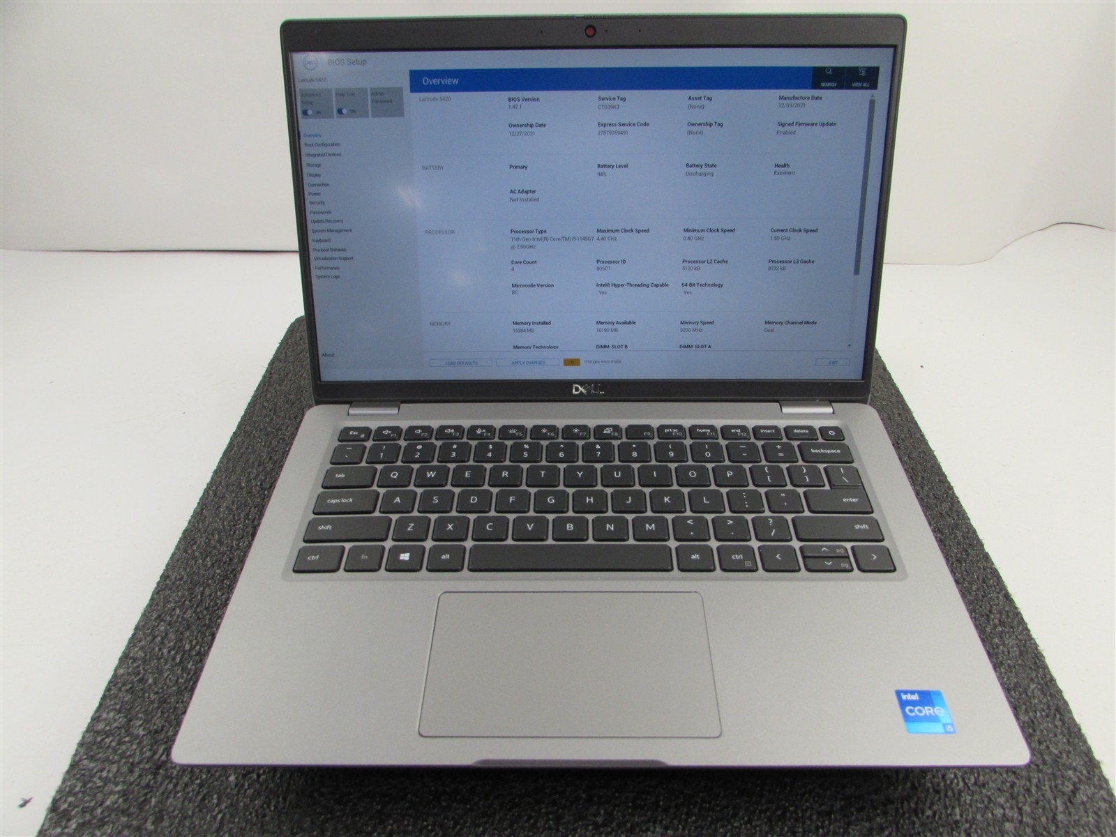 DELL LATITUDE 5420 1920X1080 FHD CORE I5-1145G7 256GB SSD 16GB RAM NO O.S