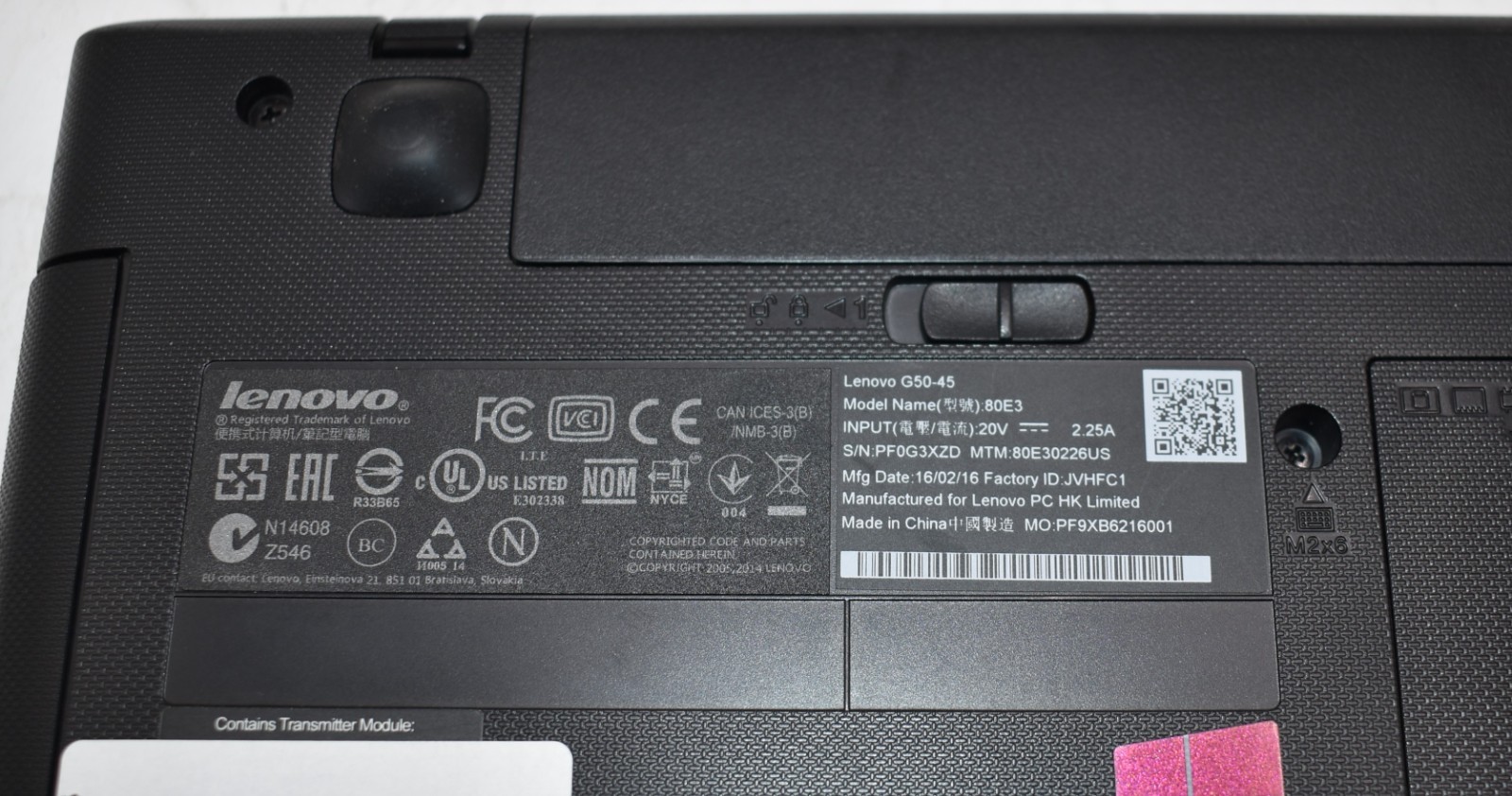 15.6″ Lenovo G50-45 80E3 Laptop AMD A8-6410 2.00GHz 6GB RAM 128GB SSD Win 10 Pro