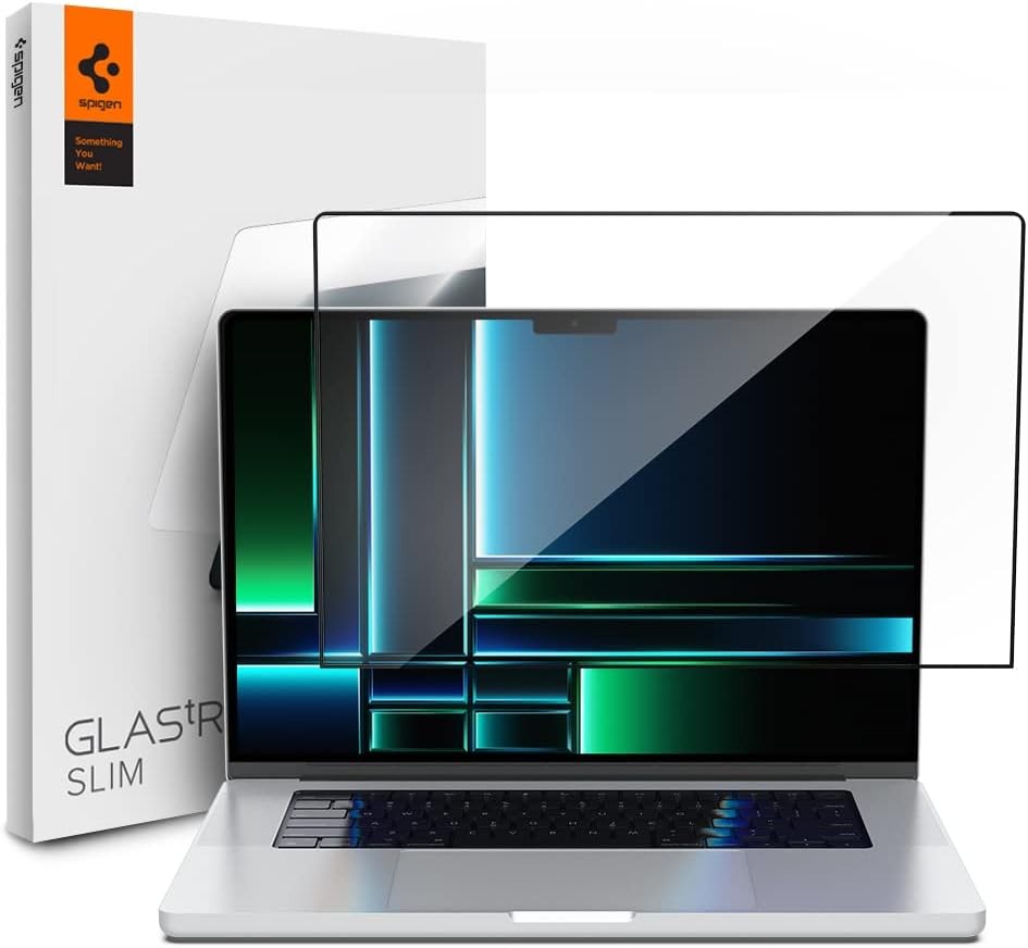 Spigen Tempered Glass Screen Protector [GlasTR Slim] for MacBook Pro 14 inch