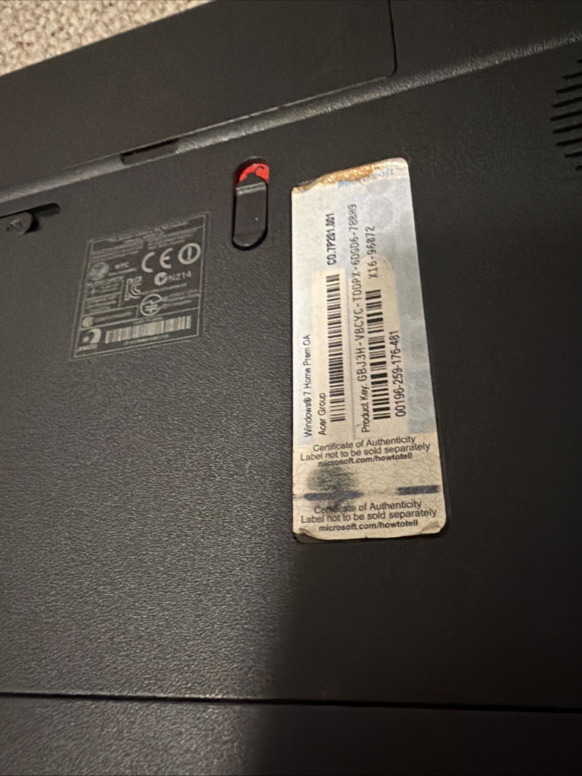 Acer Aspire PEW71 Laptop 5733 15.5″ i5 Win7 500gb 6gb Memory PARTS ONLY