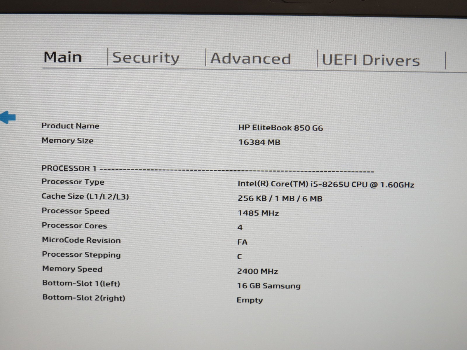 HP EliteBook 850 G6 | i5-8365U @ 1.6GHz | 16GB DDR4 | 15.6″ | No HD/OS/AC