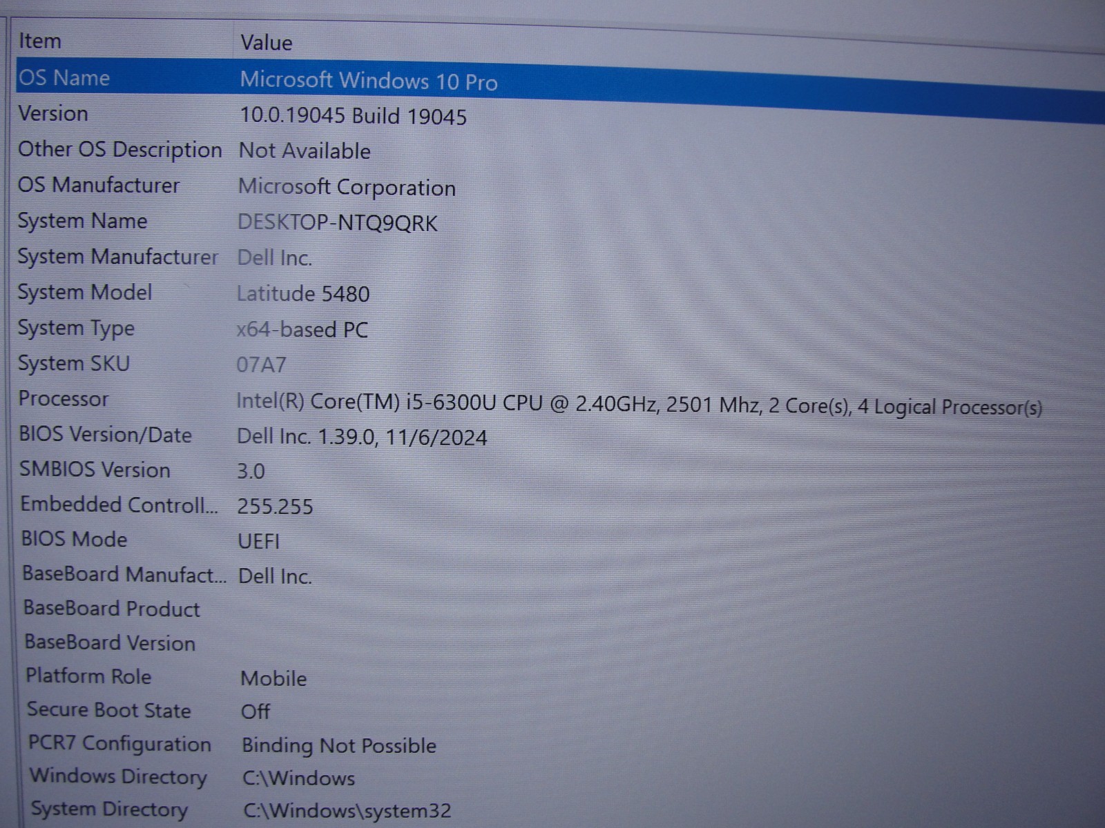 Dell Latitude 5480 14”Full HD Intel Core i5-6300U 8GB RAM 256GB SSD Win10 Pro