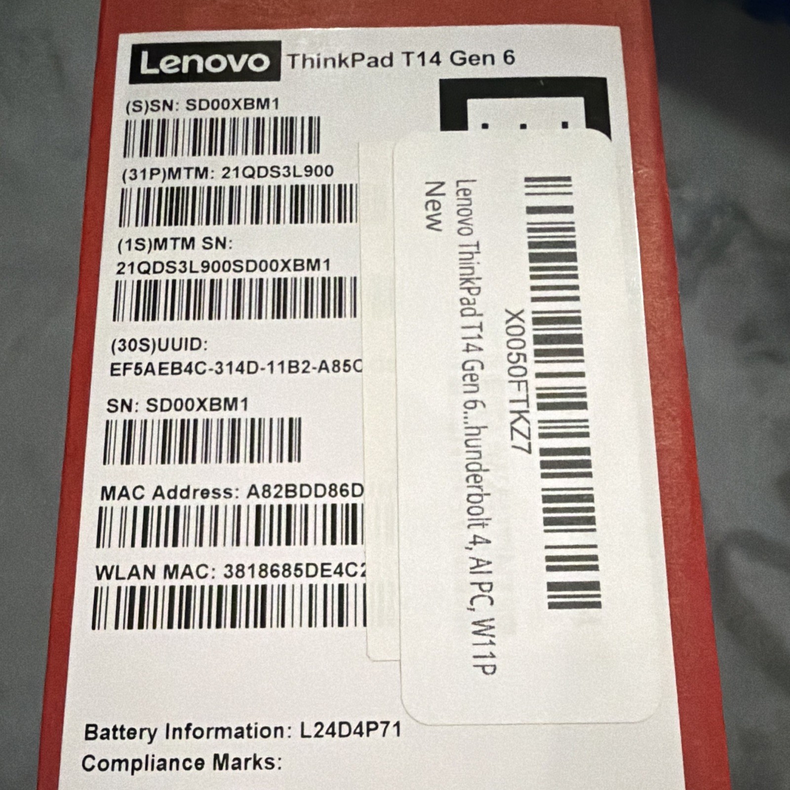 Lenovo ThinkPad T14 Gen 6 14″ Touch Ultra 7 255U Up to 5.2 GHz 32GB RAM 1TB SSD