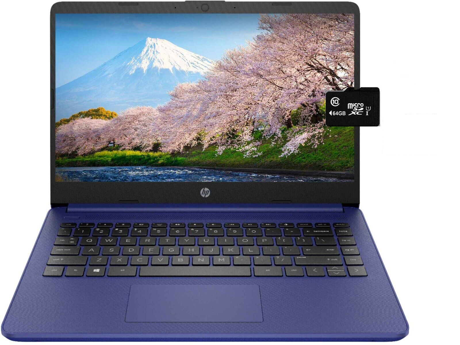 Newest HP 14” HD Laptop, Intel 4-Core CPU, 8GB RAM 128GB (64+64), Win11, Blue