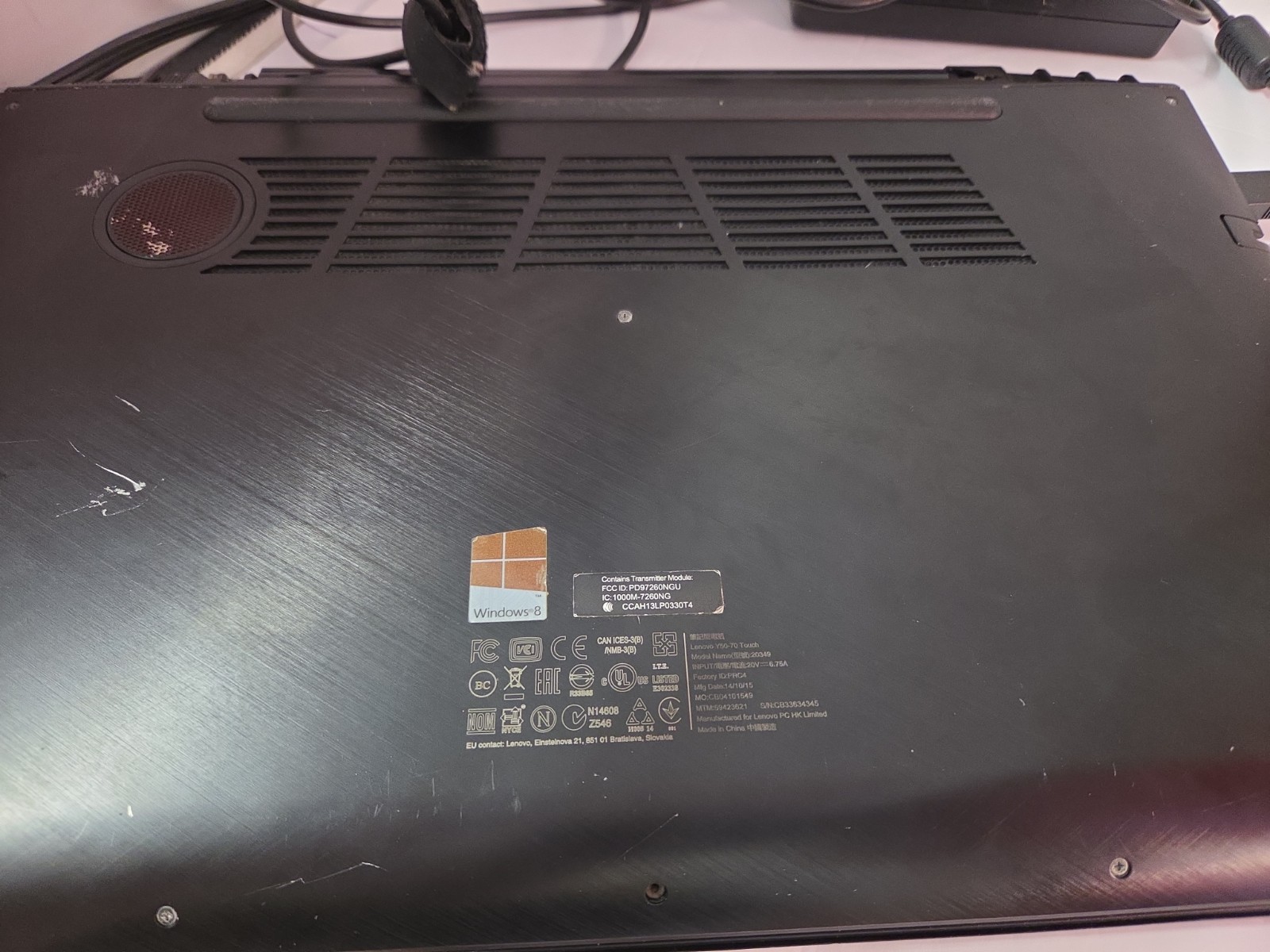 lenovo y50-70 Touch I7-4700hq 2.4ghz 16gb 256gb (Fair Condition)