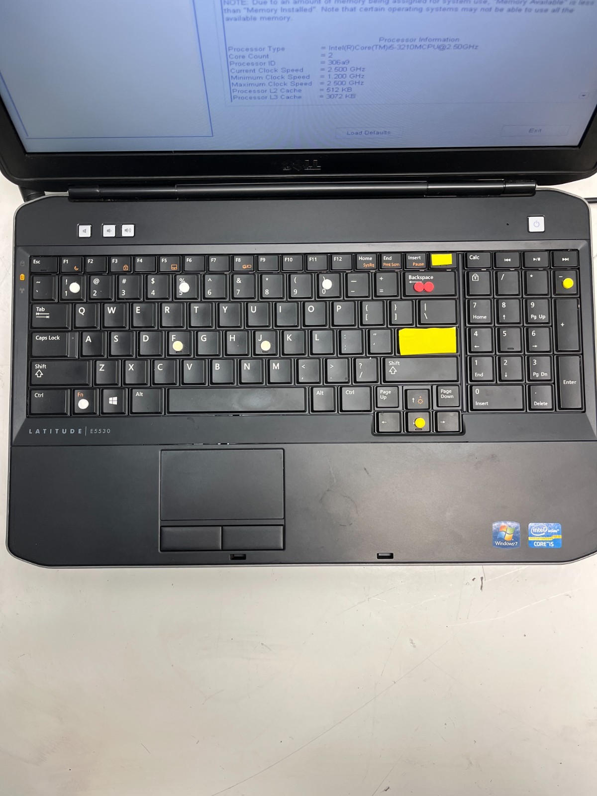 Dell Latitude E5530 Intel Core i5-3210M 2.50Ghz 4GB NO HDD