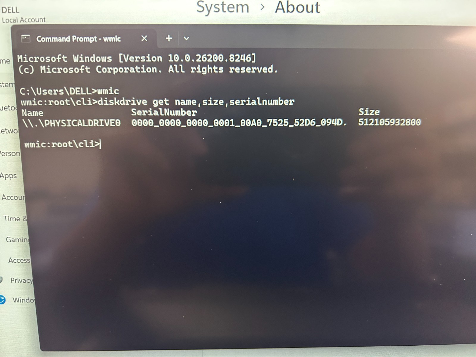 DELL 15 DC15255 G8MK9, AMD Ryzen 7 7730U, 2.00 GHz, 16 GB RAM, 512 GB NVMe SSD