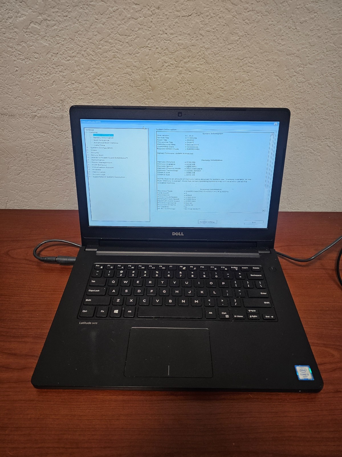 DELL Latitude 3470 Laptop (14″, i3-6100U, 8 GB/No HDD, No OS) – READ!