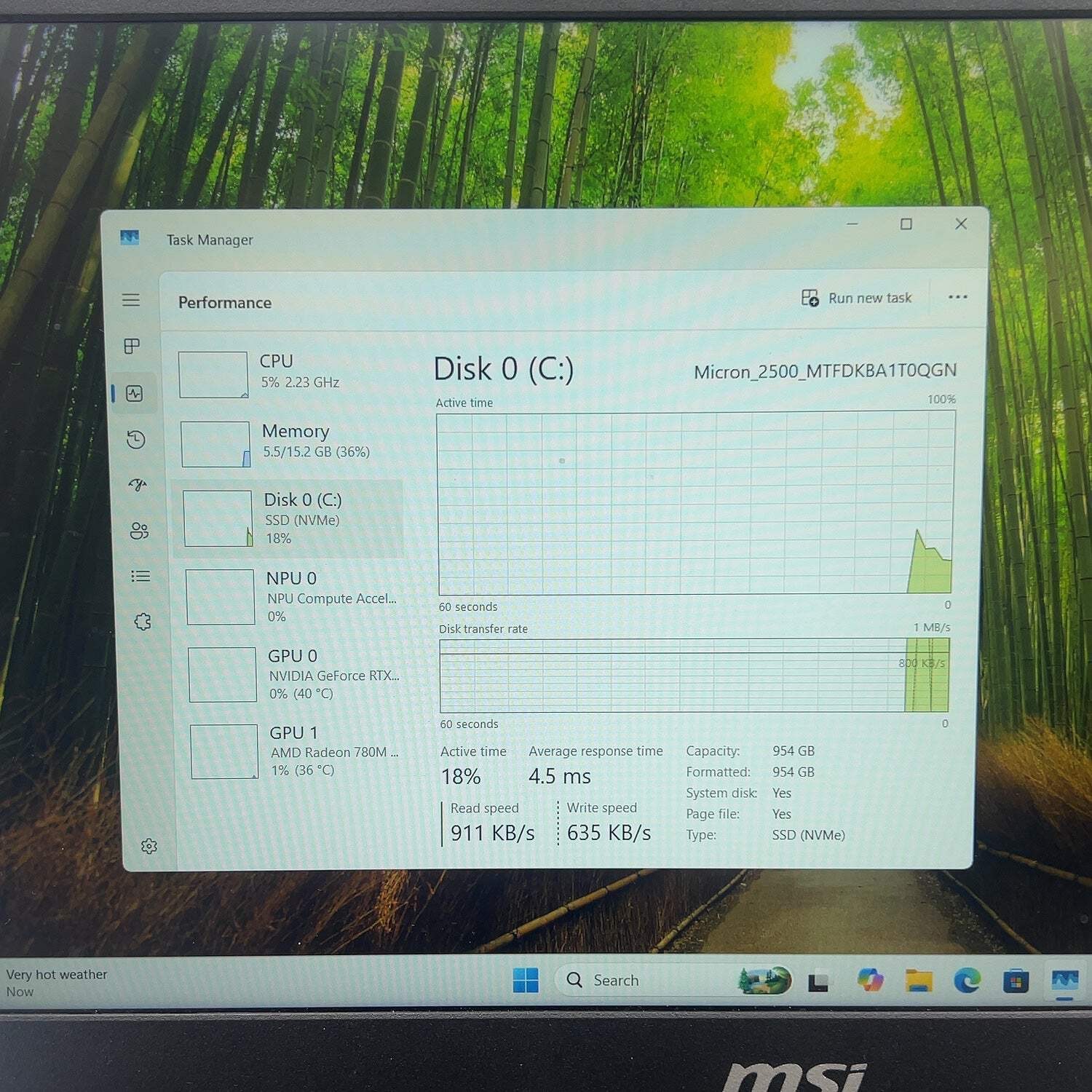 MSI Cyborg A15 15.6″ Ryzen 7 260 3.8GHz 16GB RAM 1TB SSD GeForce RTX 5060