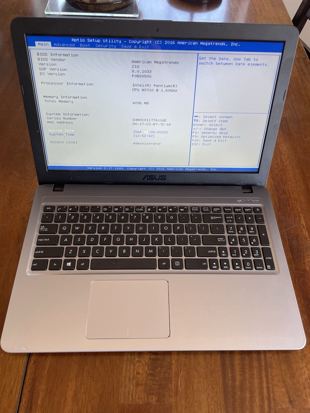 Asus X540SA – RBPDN09 15.6″ Laptop Pentium N3710 1.6GHz 4GB RAM NO HDD NO OS