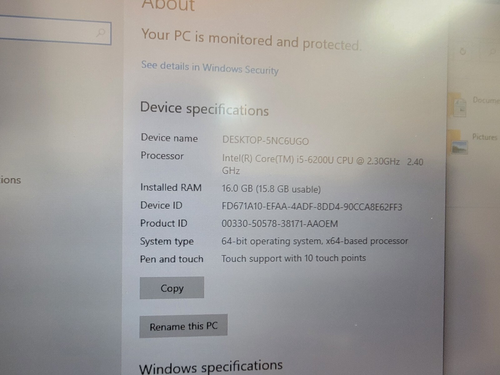 Getac F110 G3 Rugged Tablet Computer i5-6200U 8GB 256GB Wi-Fi 4G LTE 2 BATTERIES