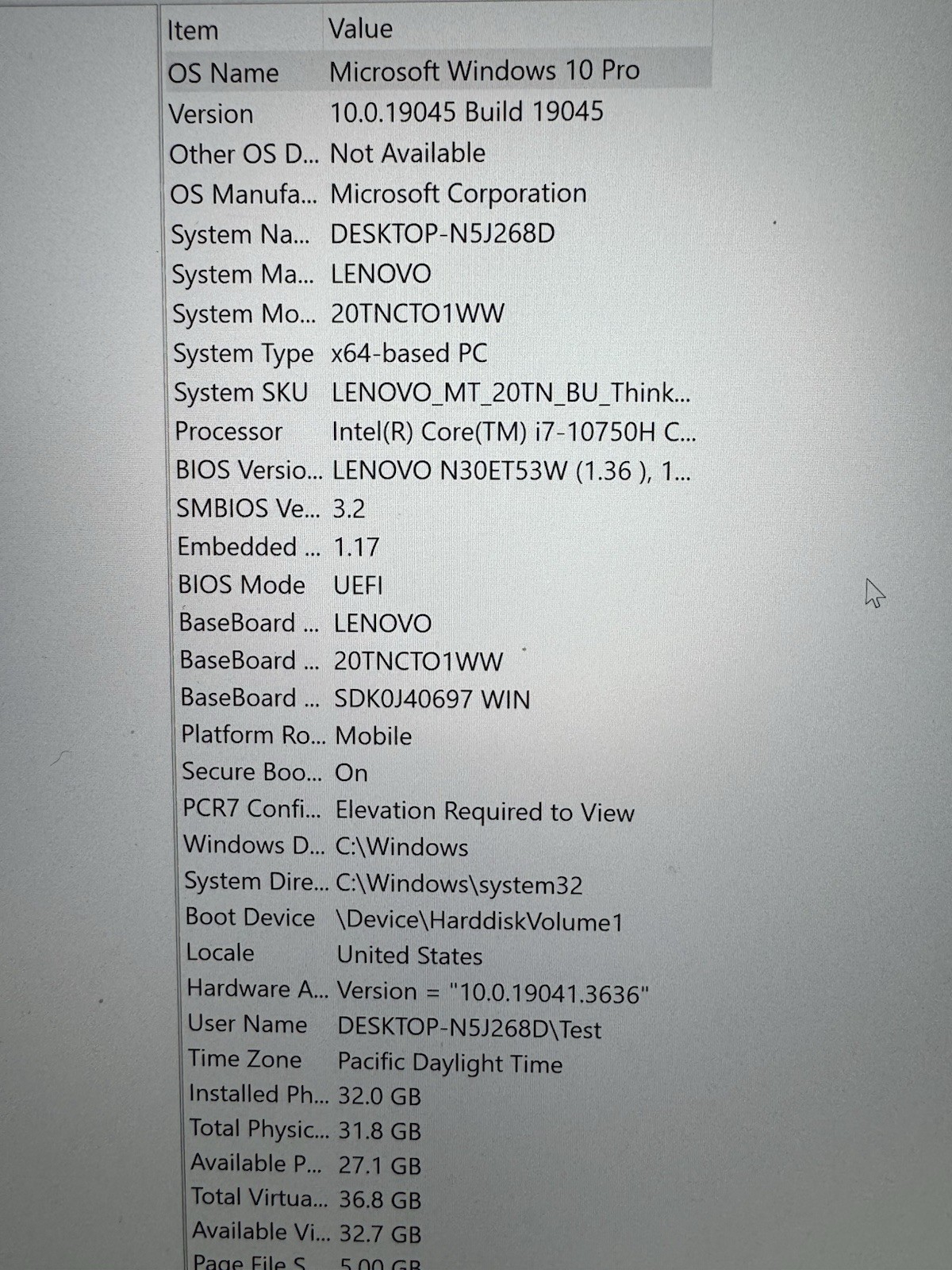 Lenovo ThinkPad T15p Gen 1 i7-10750H 32GB RAM 1TB SSD 15.6” 4K NVIDIA GTX 1050