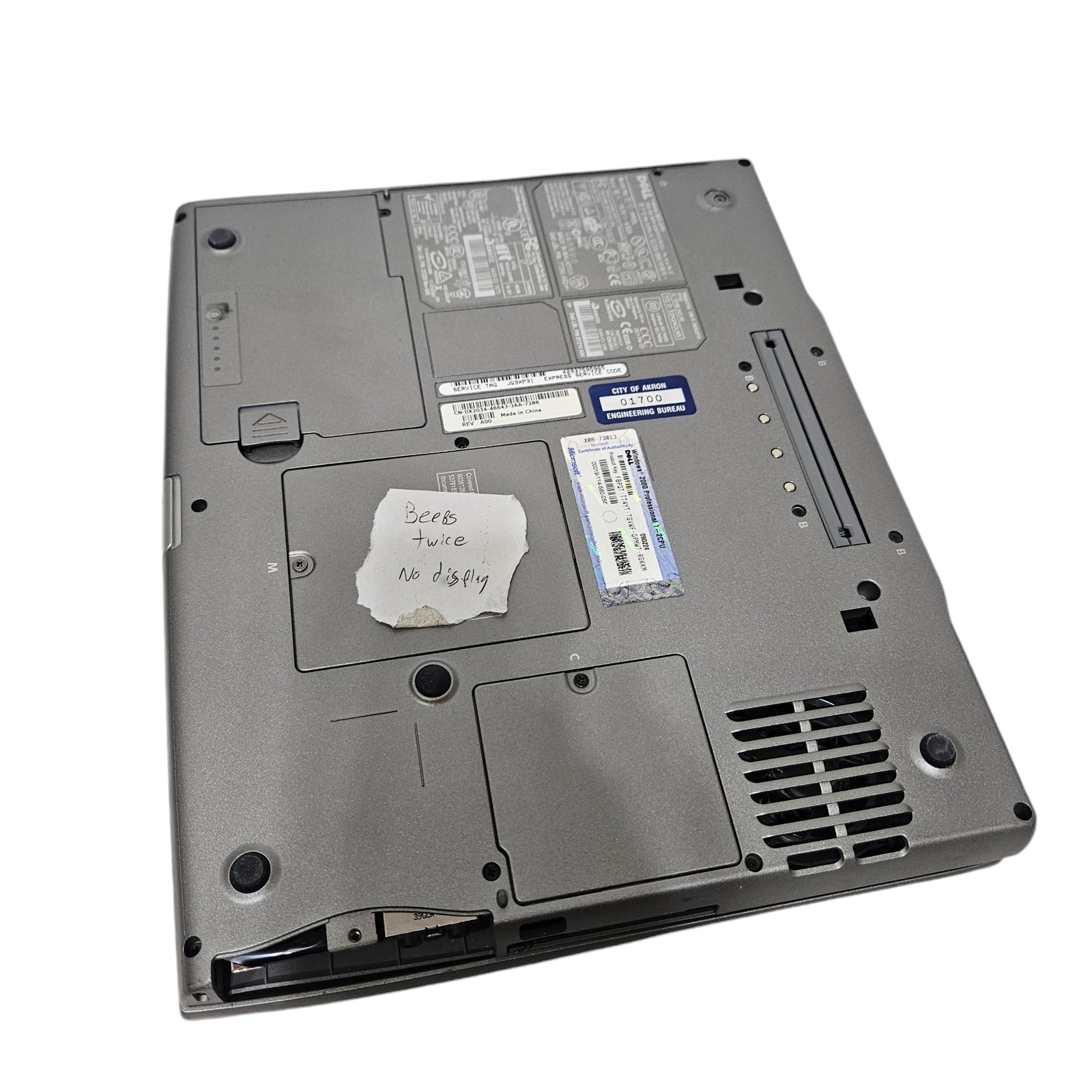 Dell Latitude D600 Laptop AS IS FOR PARTS OR REPAIR