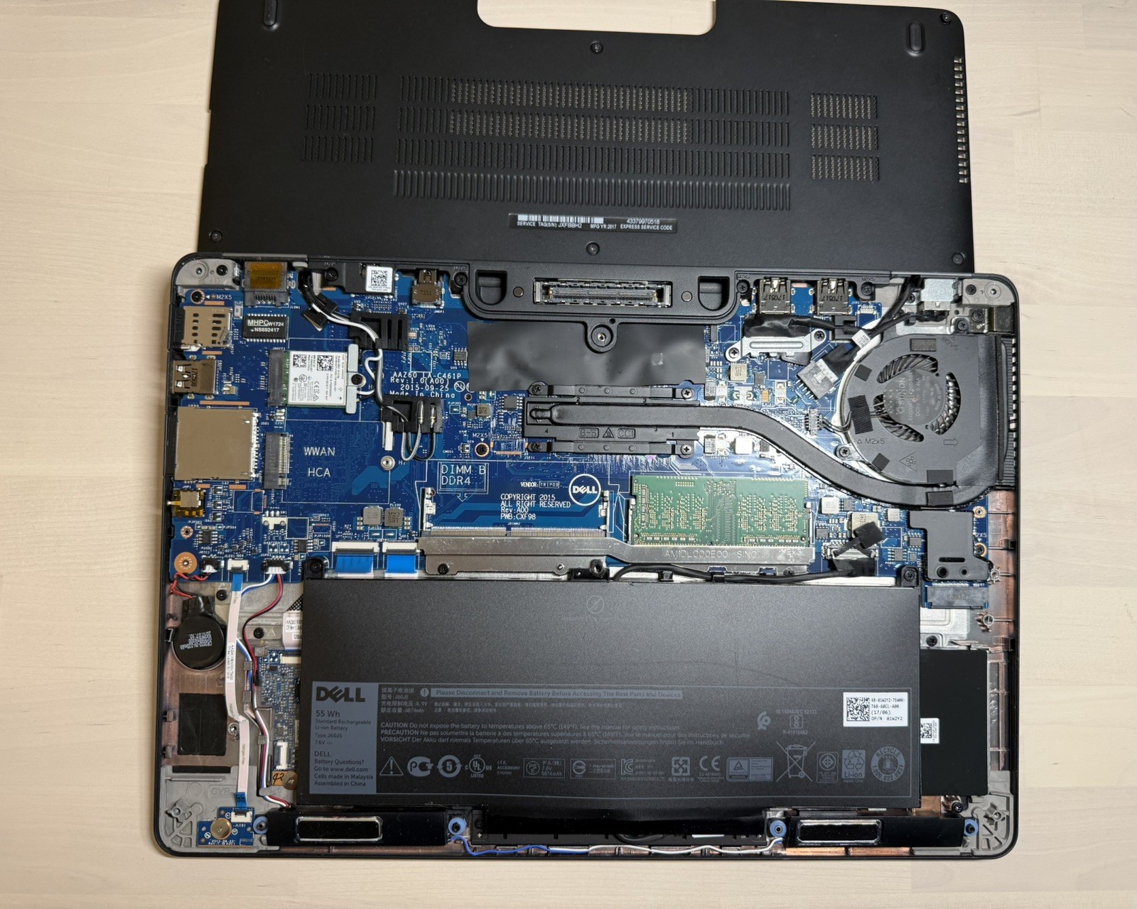 Dell Latitude E7470 Laptop Intel i7 6th Gen No HD/OS/AC Adapter- Swollen Battery