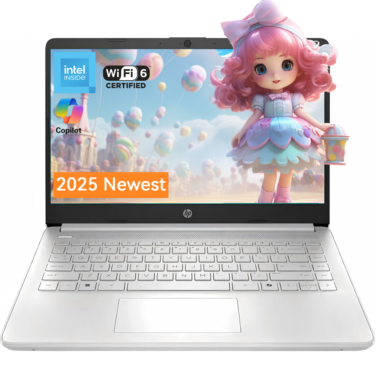 HP 2025 Student Laptop 14″ Intel N150(up to 3.6 GHz) UP TO 16GB RAM 128GB UFS