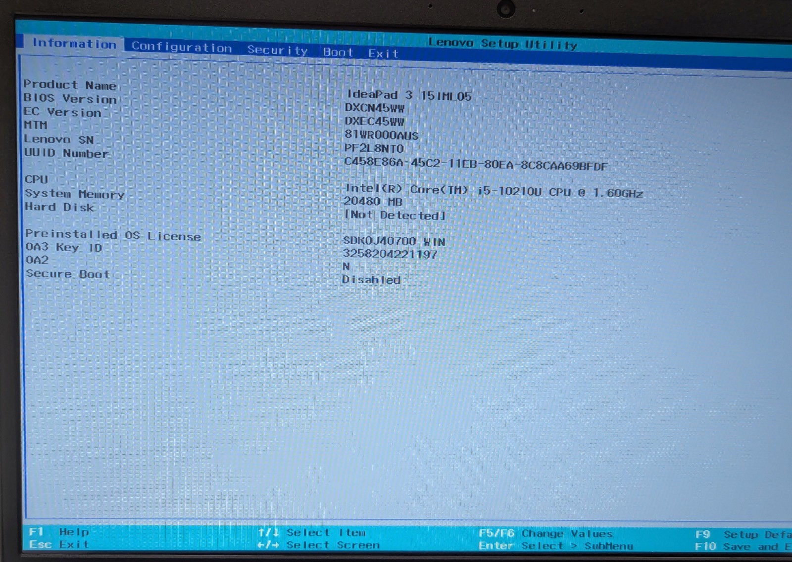 Incomplete Lenovo IdeaPad 3 15IML05 15.6″ Touch Laptop i5-10210U 1.6GHz 20GB RAM