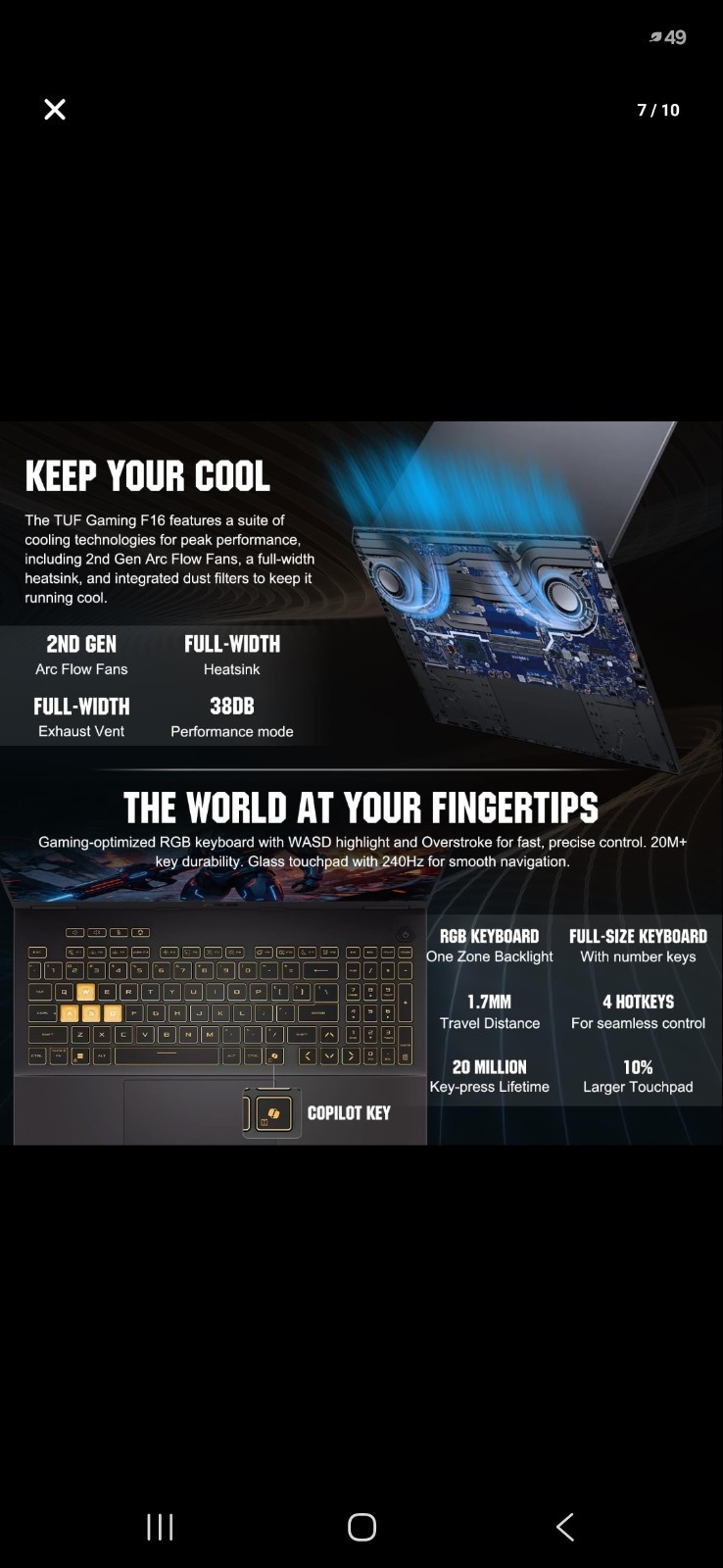 ASUS TUF F16 5050, i5-13450HX, 16″ 165Hz,GeForce RTX 5050, 16GB DDR5, 1TB SSD