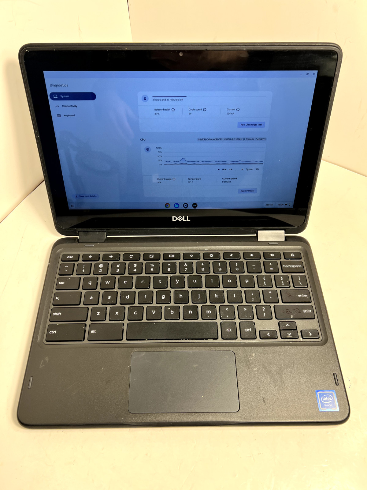 Dell 5190 Chromebook 11.6″ 2 in 1 Touchscreen Intel Celeron N3350 4GB *C-GRADE*