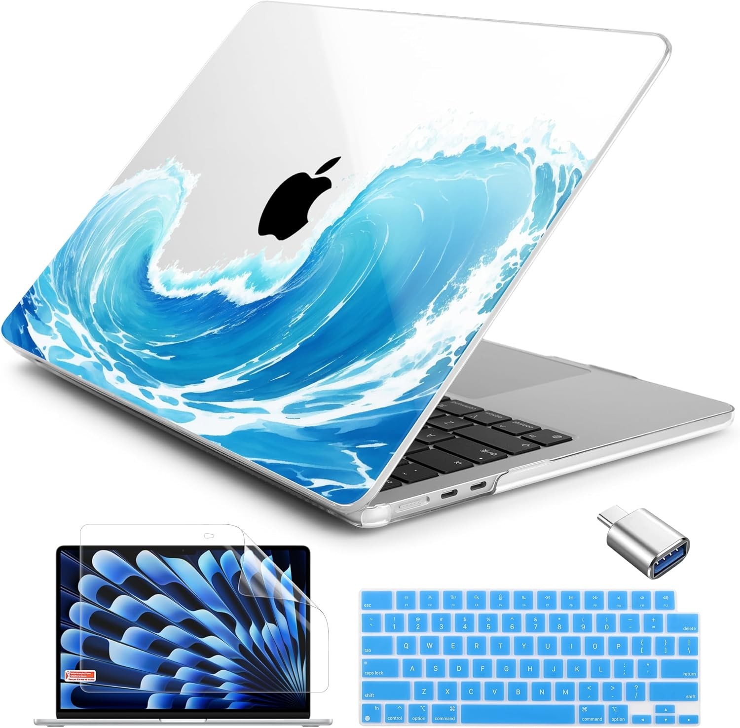 Floral Designed Protective Hardshell for New MacBook Air 13 inch 2025 M4 2024 20
