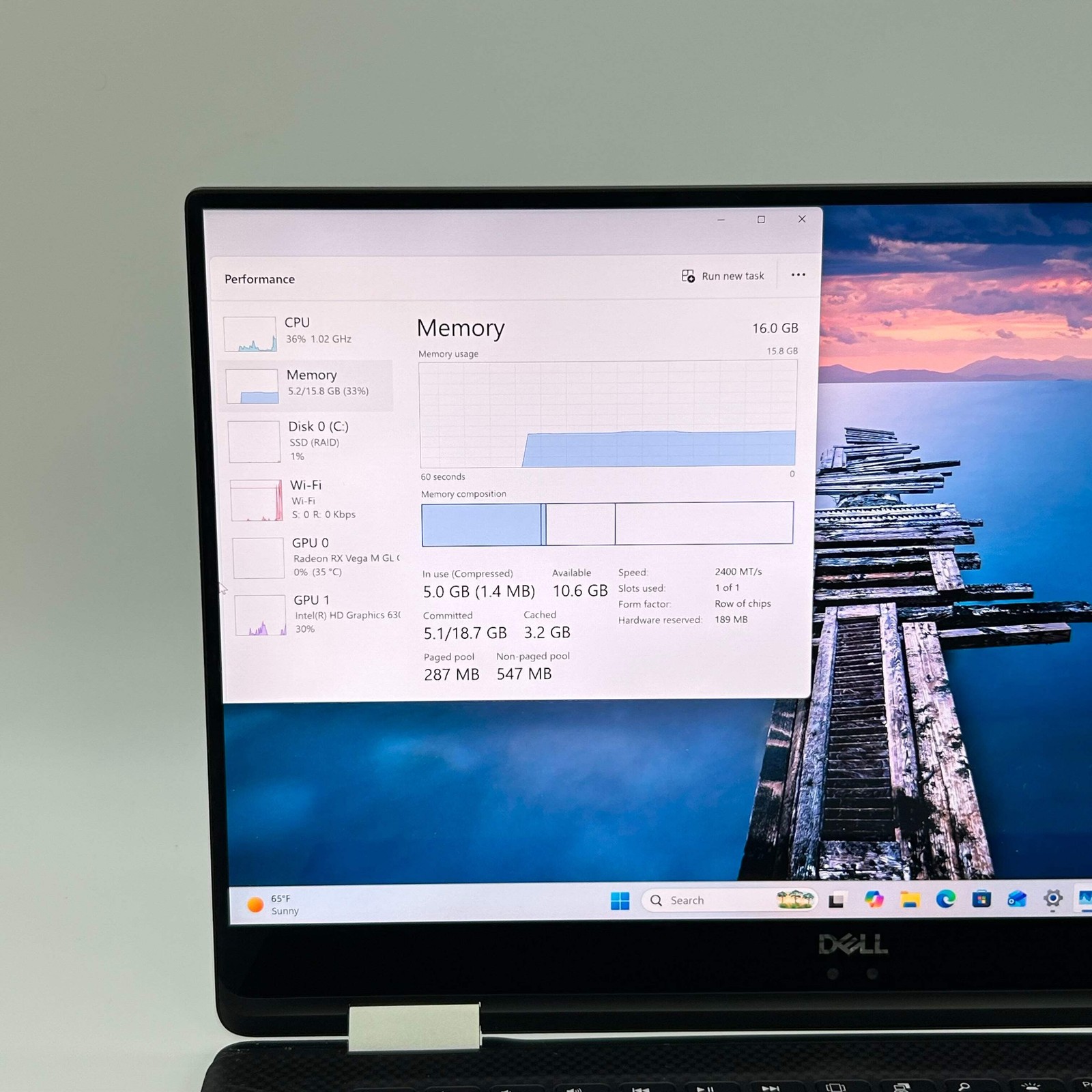 Dell XPS 15 9575 15.6″ Touch 2-in-1 Laptop – i7-8705G 3.10GHz 16GB RAM 256GB SSD