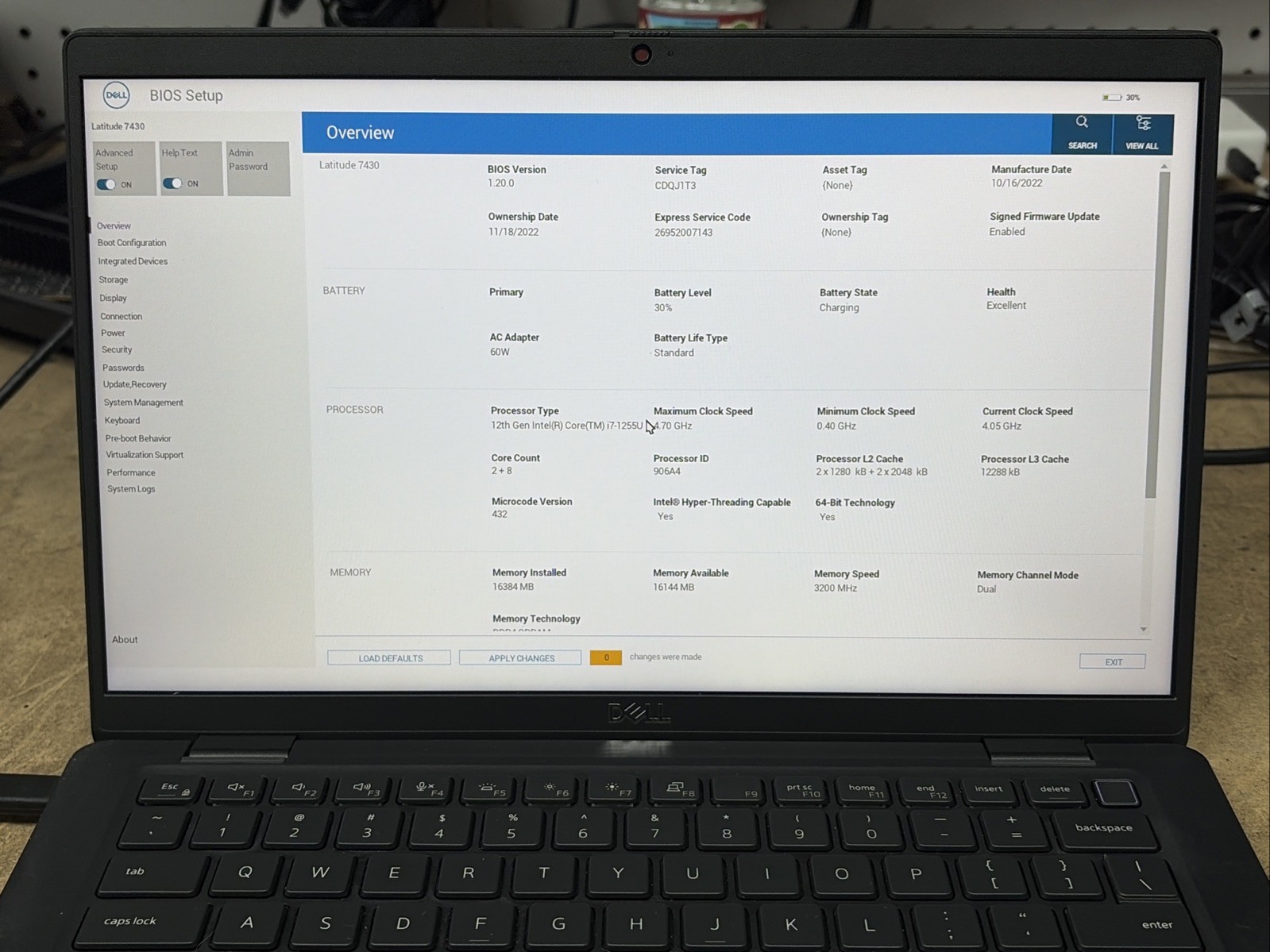 Dell Latitude 7430 14″ FHD i7-1255U 16GB RAM 512GB SSD No OS