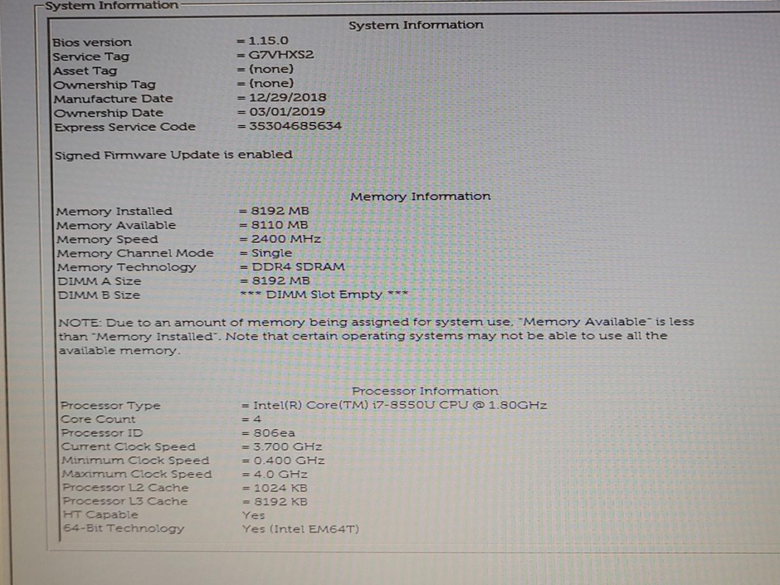 Dell Latitude 3590 15.6″ Intel i7-8550U 8GB **NO SSD/HDD/NO OS/NO AC** *READ*