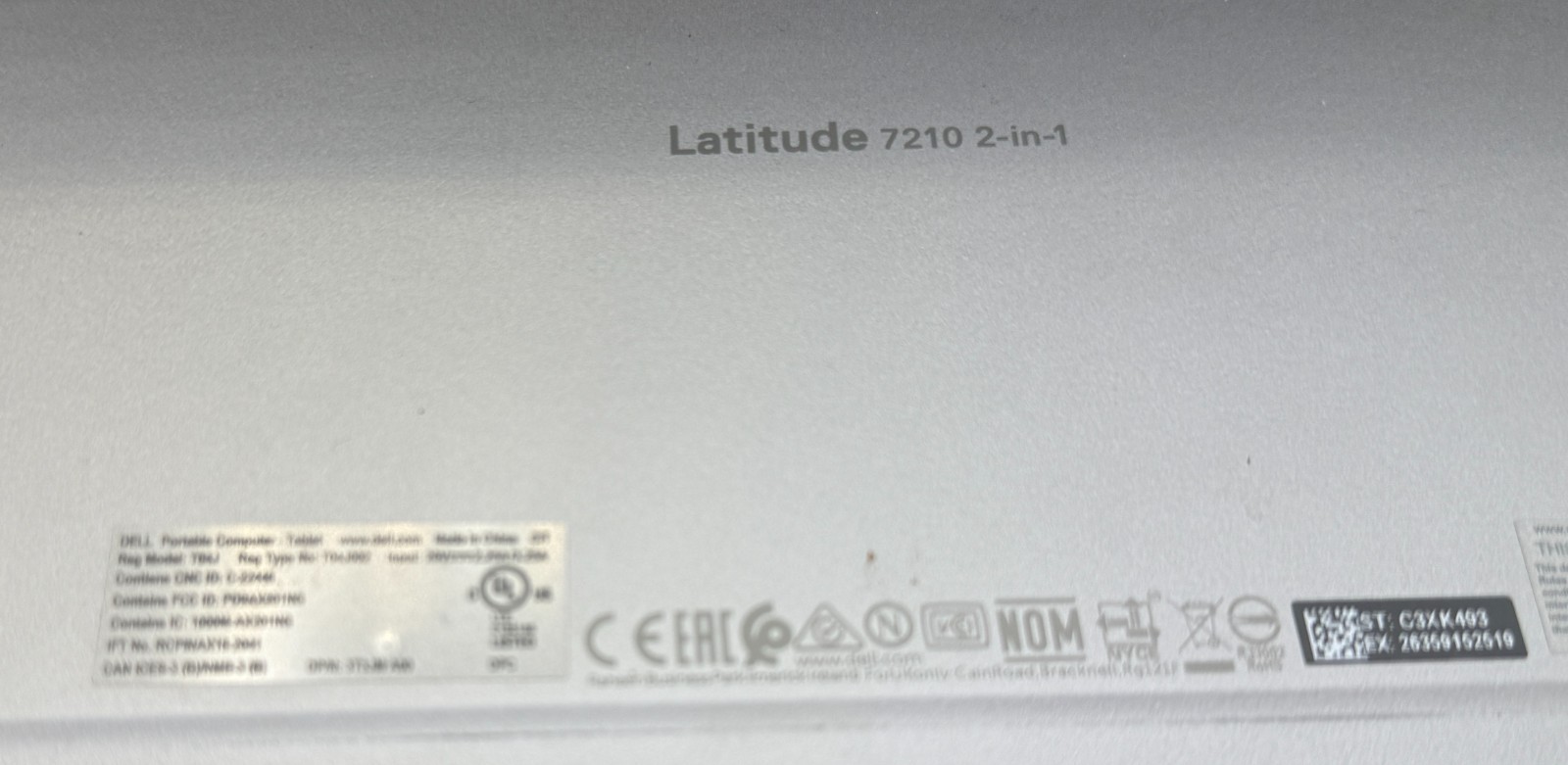 Dell Latitude 7210 (2in1) i5-10310u 1.7GHz 8GB RAM 512GB SSD Windows 11