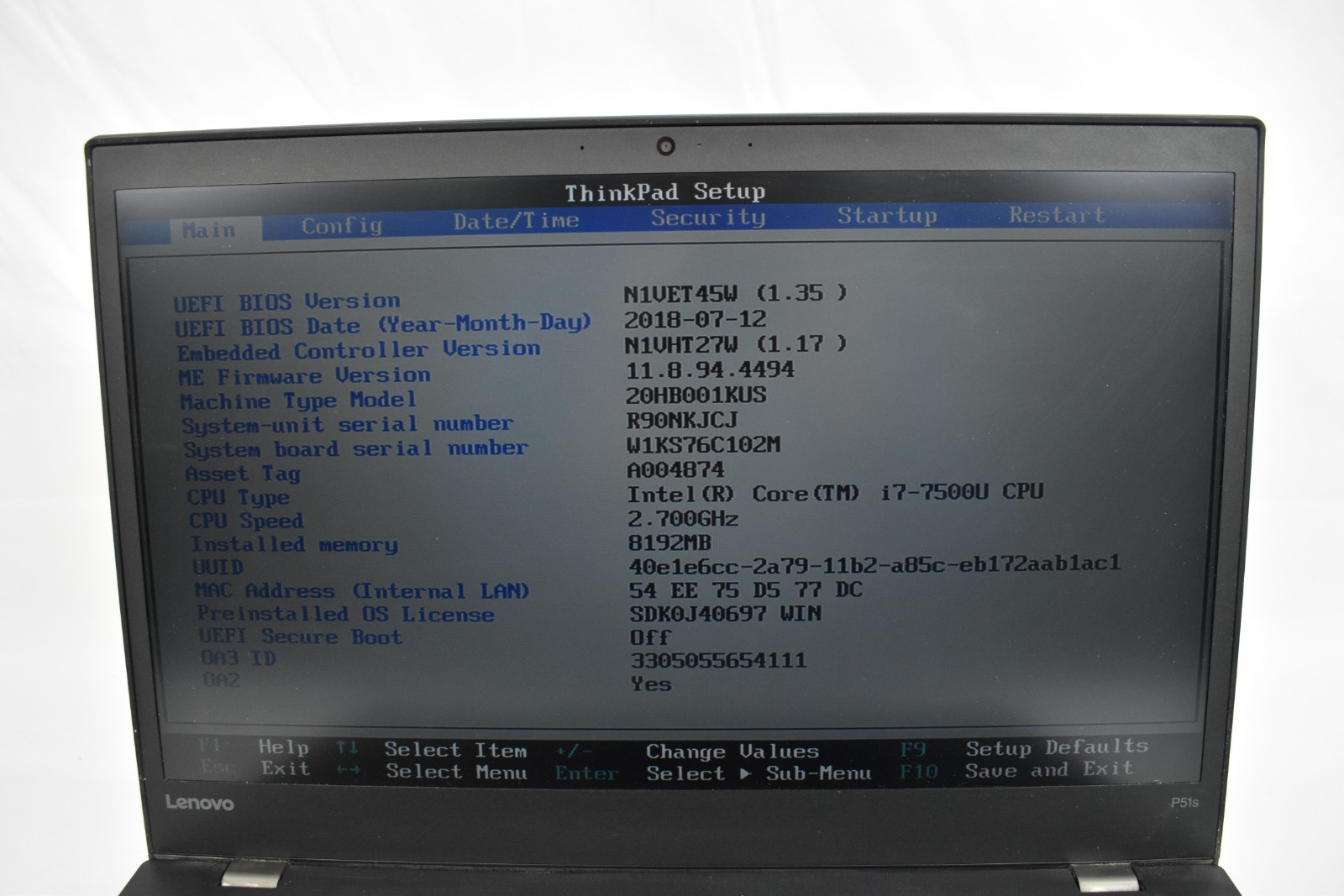 (2) Lenovo ThinkPad P51s i7-7500U 2.7GHz 16GB 240GB SSD No OS Parts or Repair