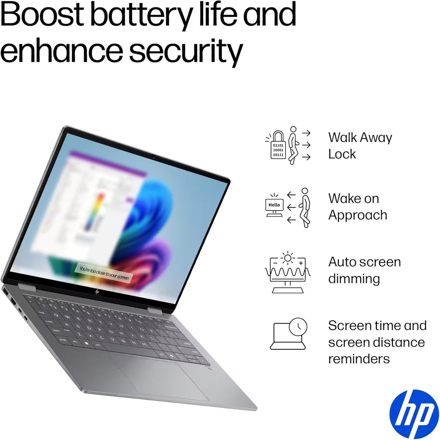 HP OmniBook X Flip Copilot+ PC 14″ AMD Ryzen AI 7 350 2025 24GB RAM 1TB SSD Silv