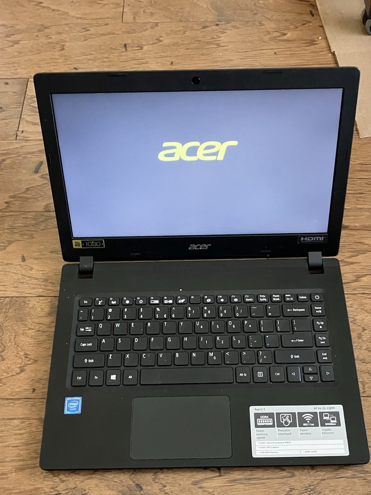 Acer Aspire 1 – 14″ / 64 GB /Celeron N4020 / 4 GB DDR4 Memory/ Black w/charger