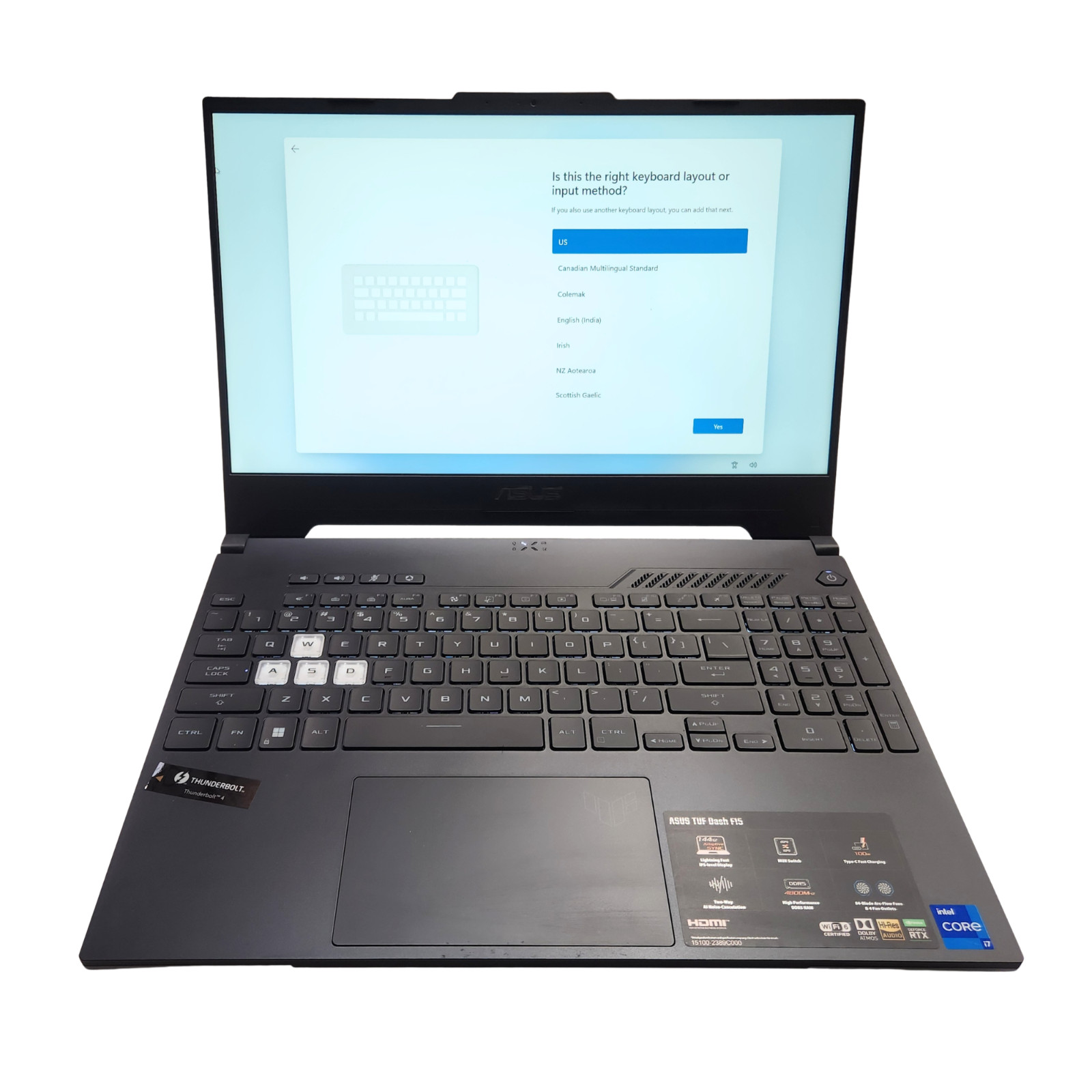 ASUS TUF Dash 15 15.6 FHD 144Hz i7-12650H 16GB RAM 512GB SSD RTX 3060 Win11 Home