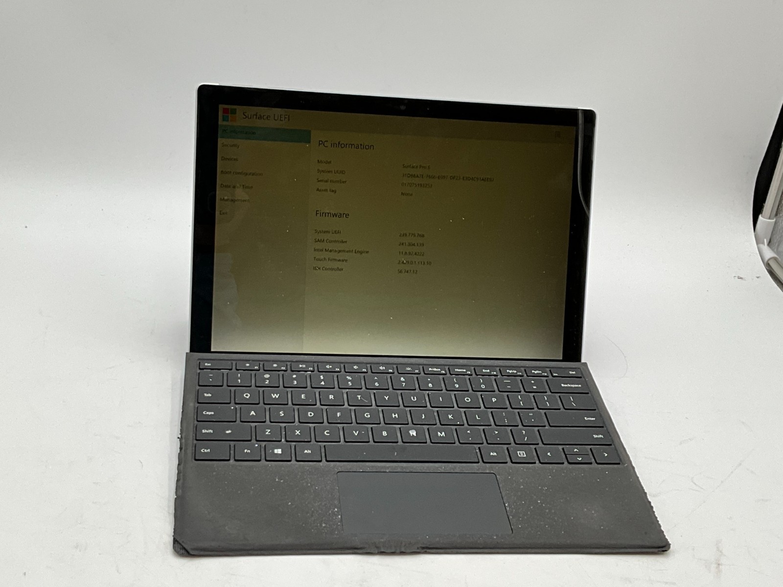 MICROSOFT Surface Pro 6 NO OS *BURN Intel Core i5 / 16GB / 256GB 017075193253
