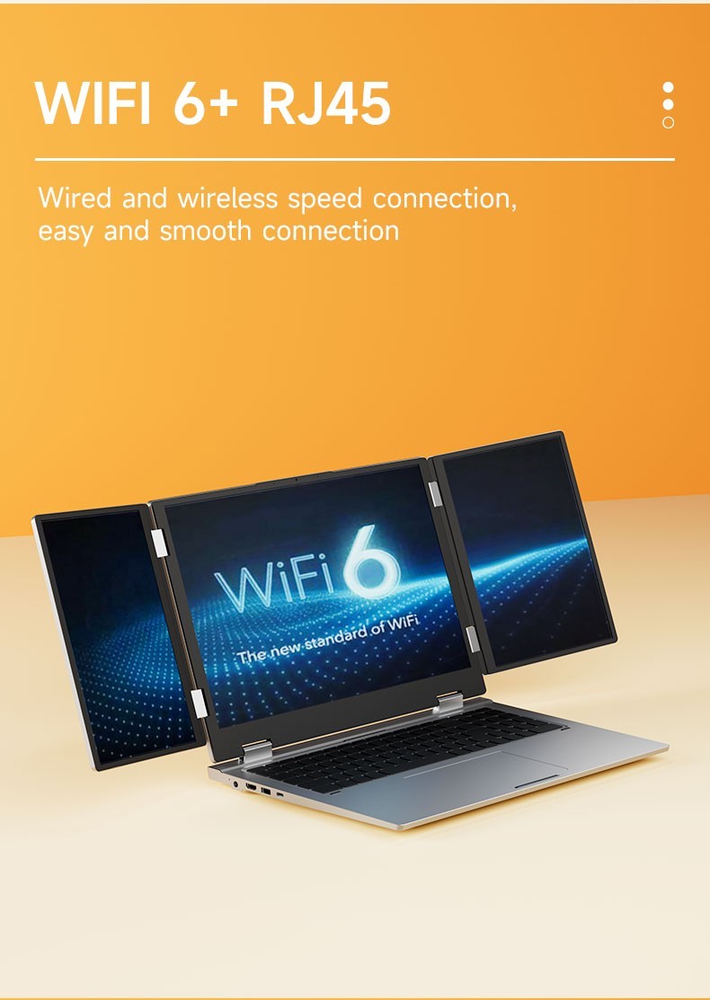 Face recogniti 16 inch 3 Scree Foldable i7 Laptop 32G RAM 1TB SSD Win11 Computer