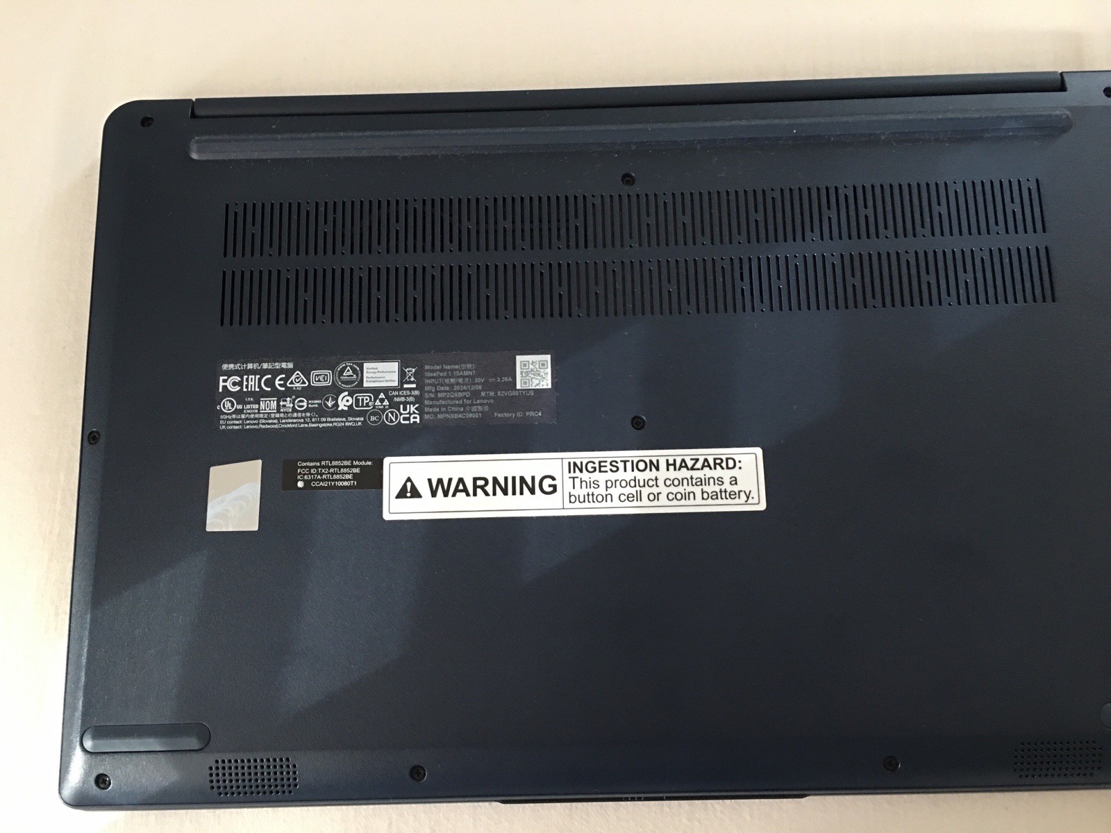 Lenovo IdeaPad 1 15.6” Full HD Touchscreen Laptop 82VG00TYUS Abyss Blue 8Gb 256