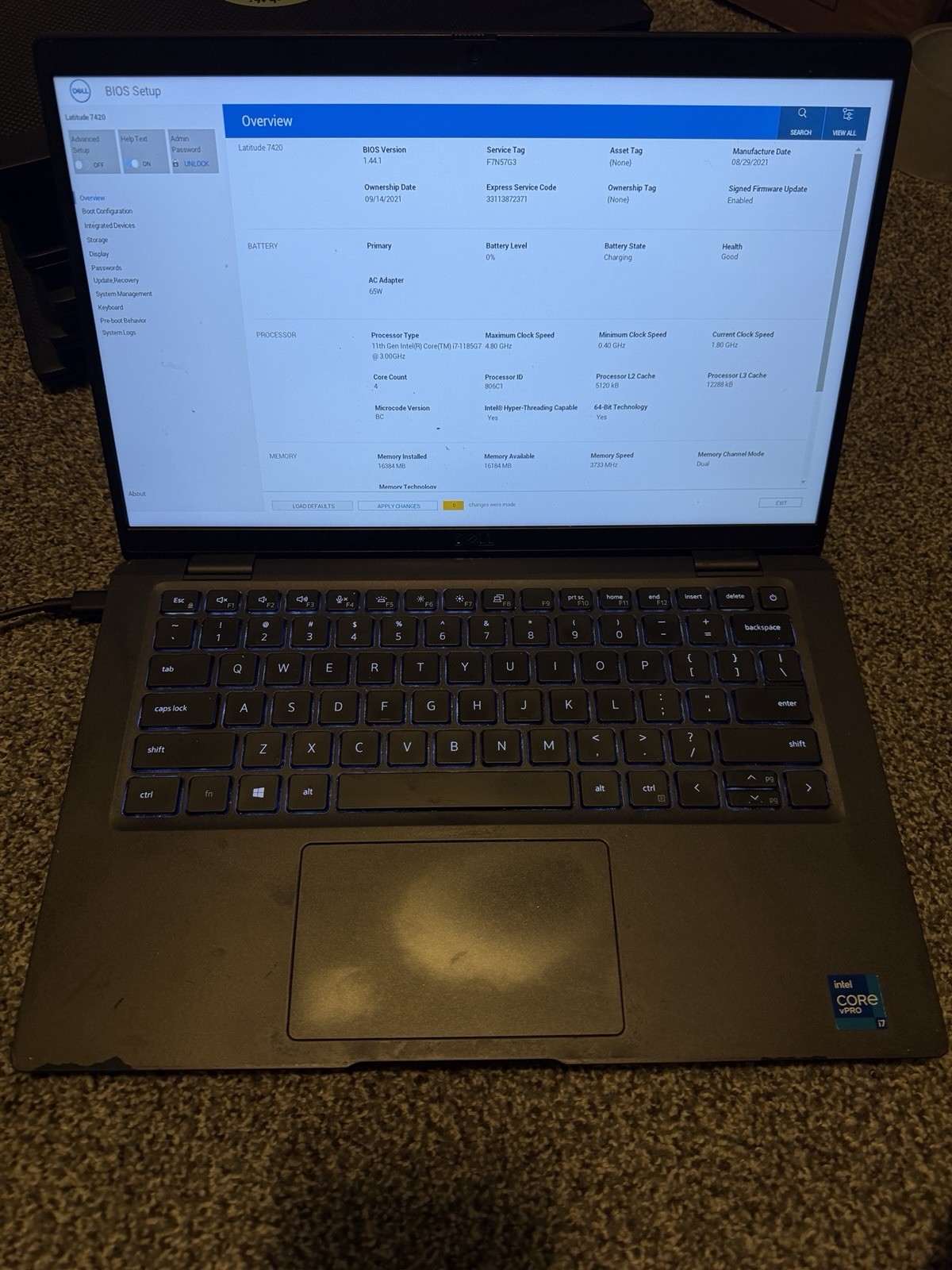Dell Latitude 7420 14” (Intel Core i7-1165G7, 16GB RAM) 256G SSD