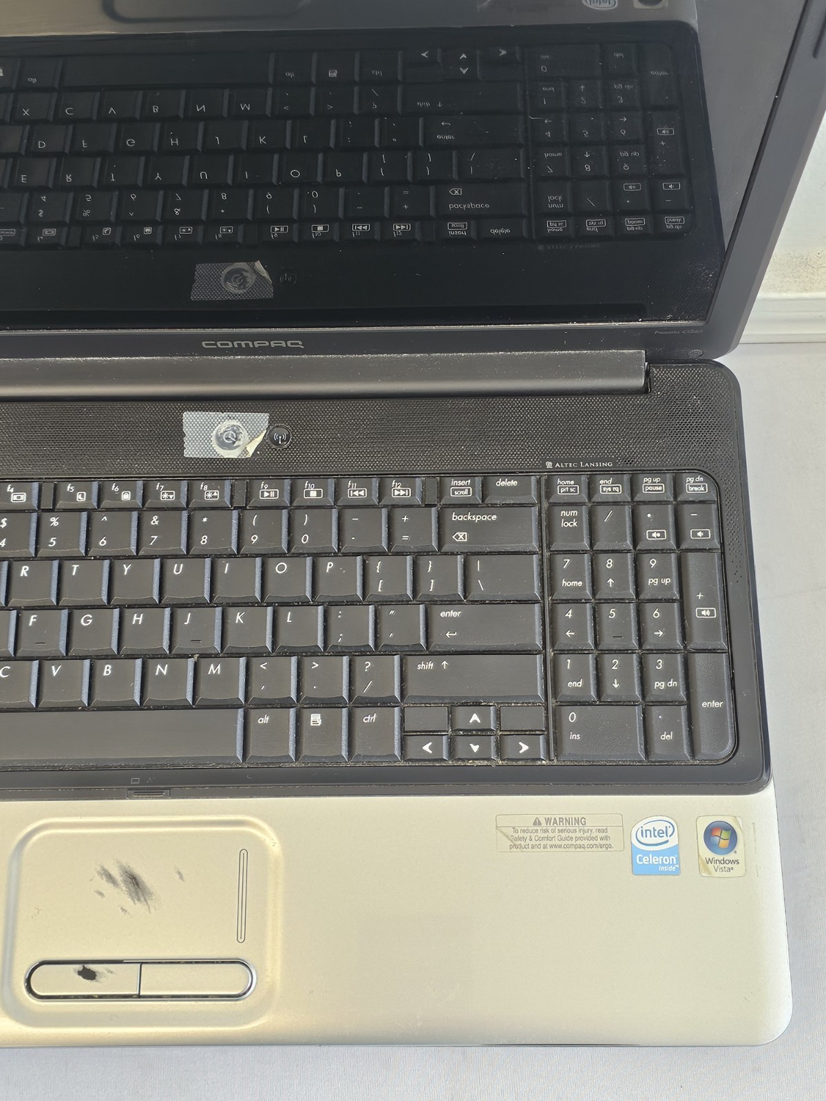 Compaq Presario CQ60 Laptop – Intel Celeron 900 – 3GB RAM – NO BATT – Read Desc