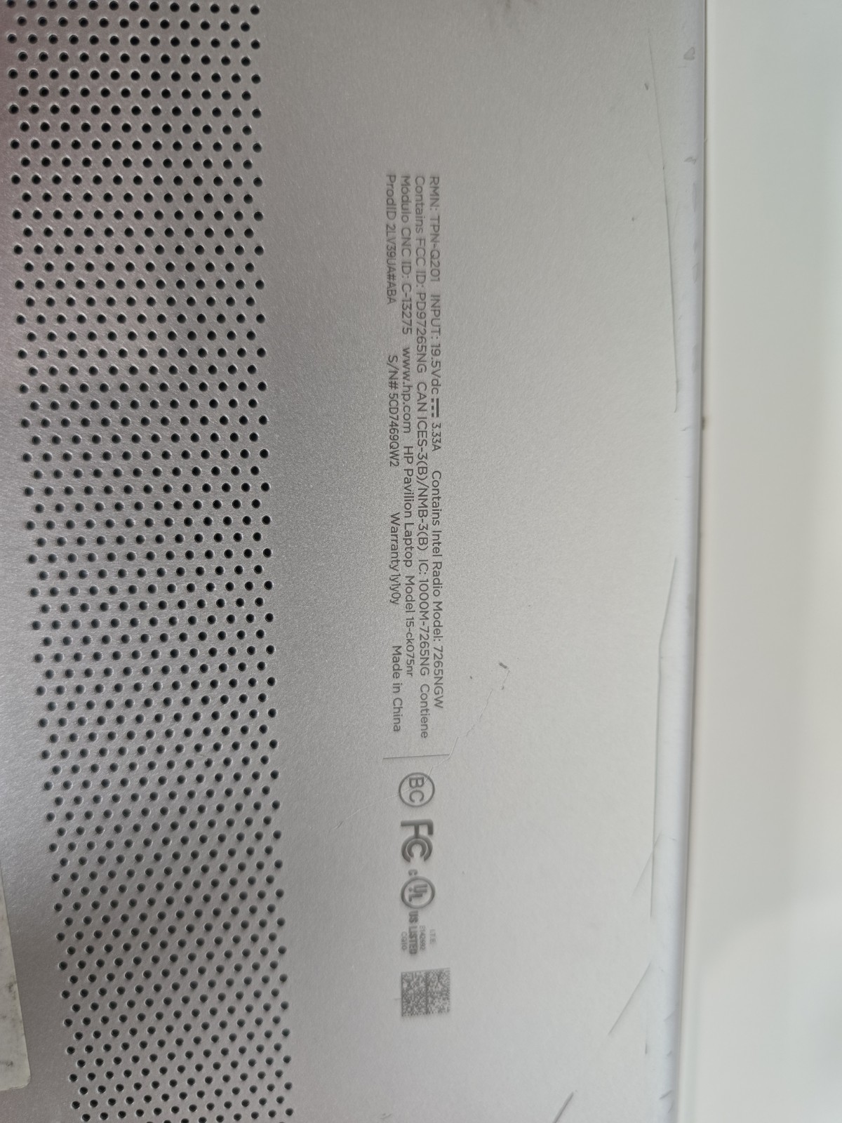 HP Pavilion 15-3168NGW 15.6″ i5-8250U 1.60 GHz 8 GB RAM See Pictures