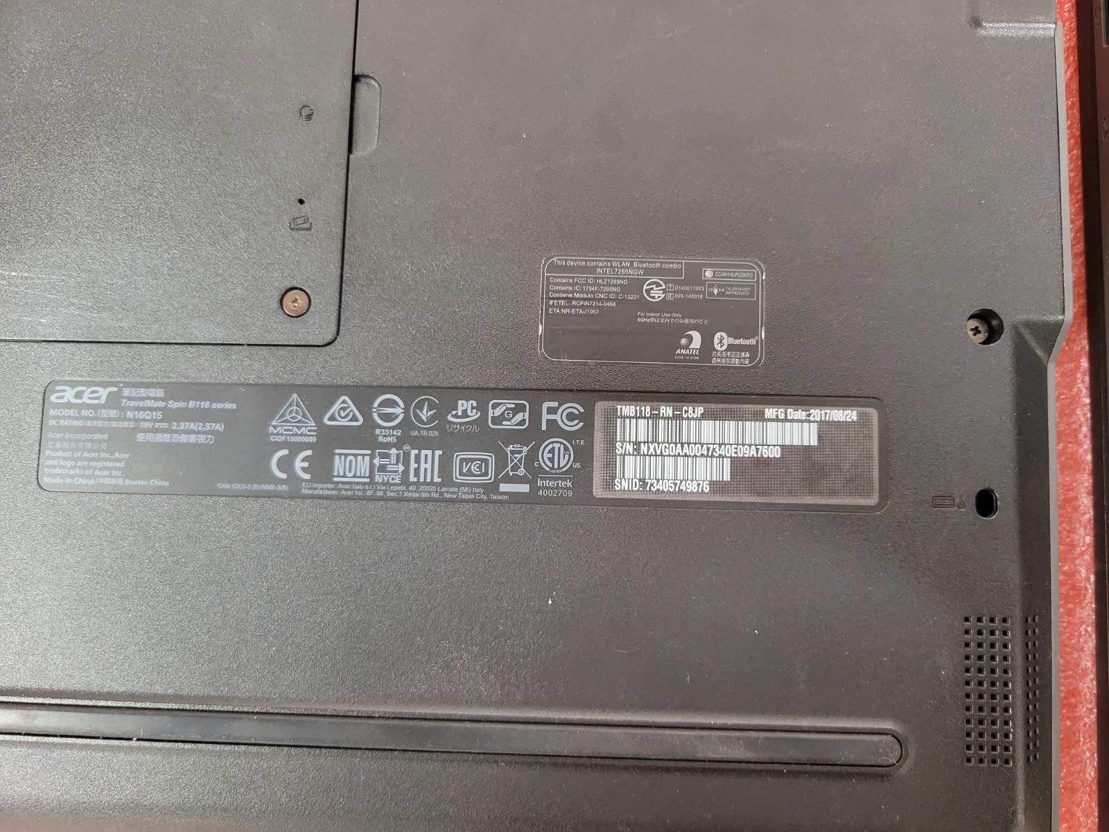 2x Acer Travelmate Spin TMB118-RN-C8JP 4GB RAM 64GB SSD *AS IS/READ* | C629