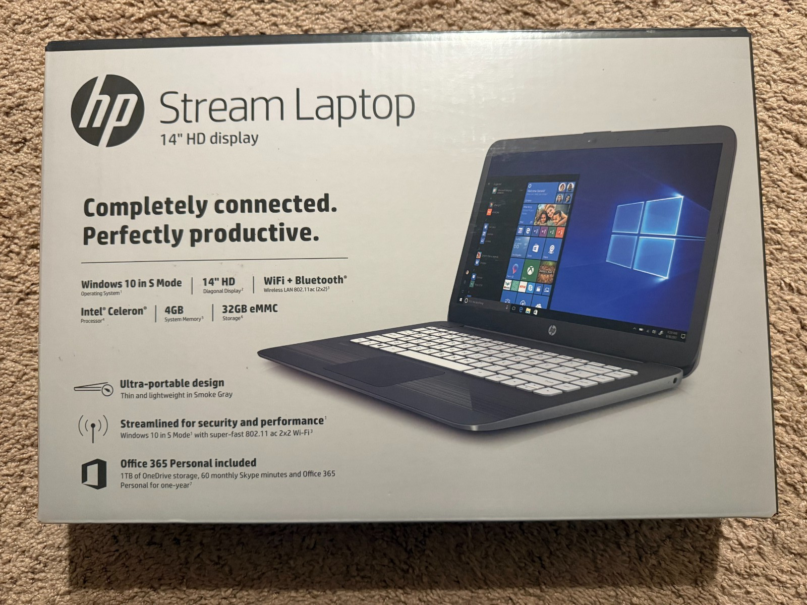 New HP Stream 14-cb012wm 14″ Intel Celeron N3060 4GB 32GB Laptop