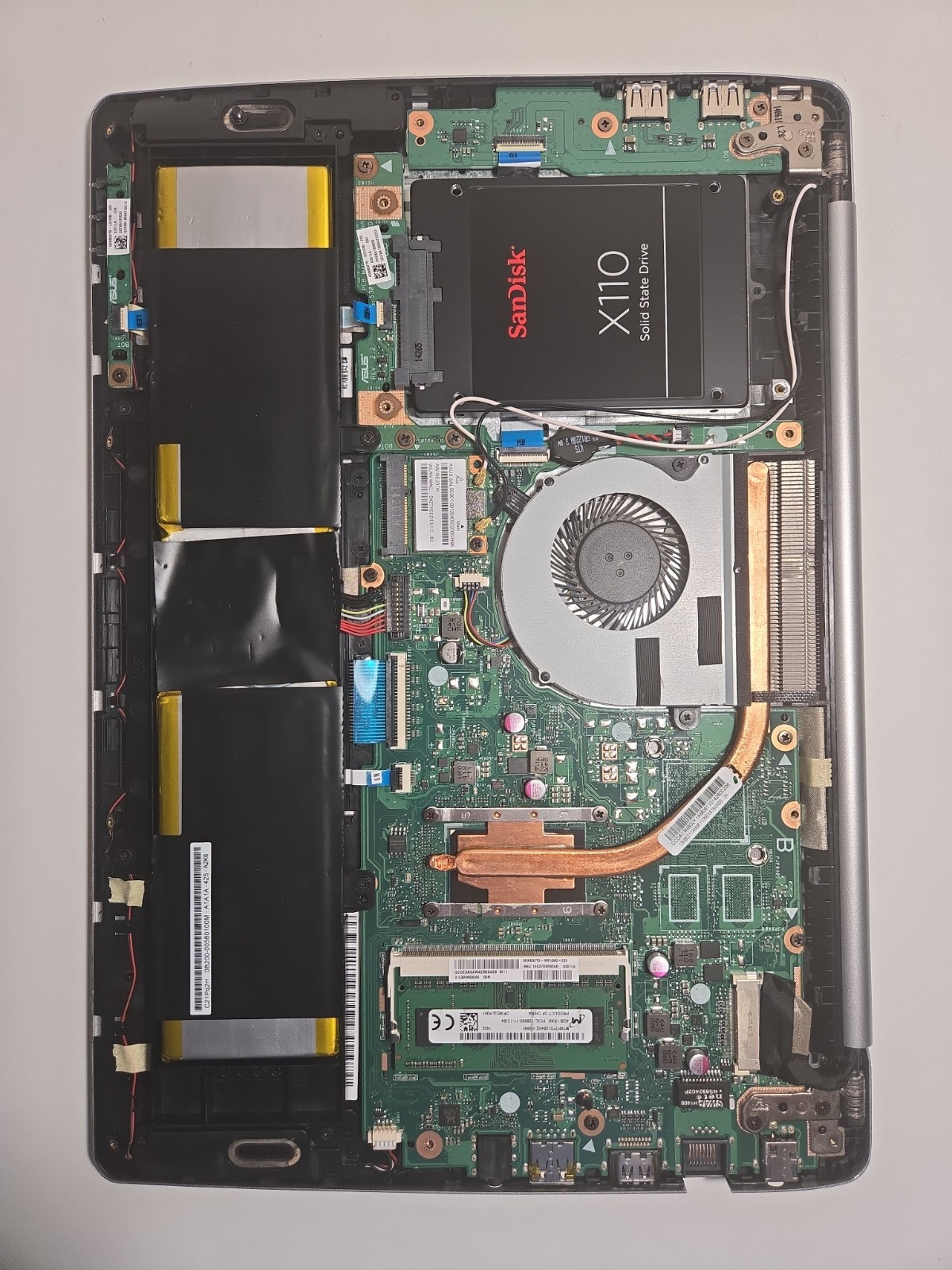 Asus Tscr 14″/ i5-4200u/ 8Gb/Ssd 120Gb/ Camera Battery doesn’t Work/NO AC #01
